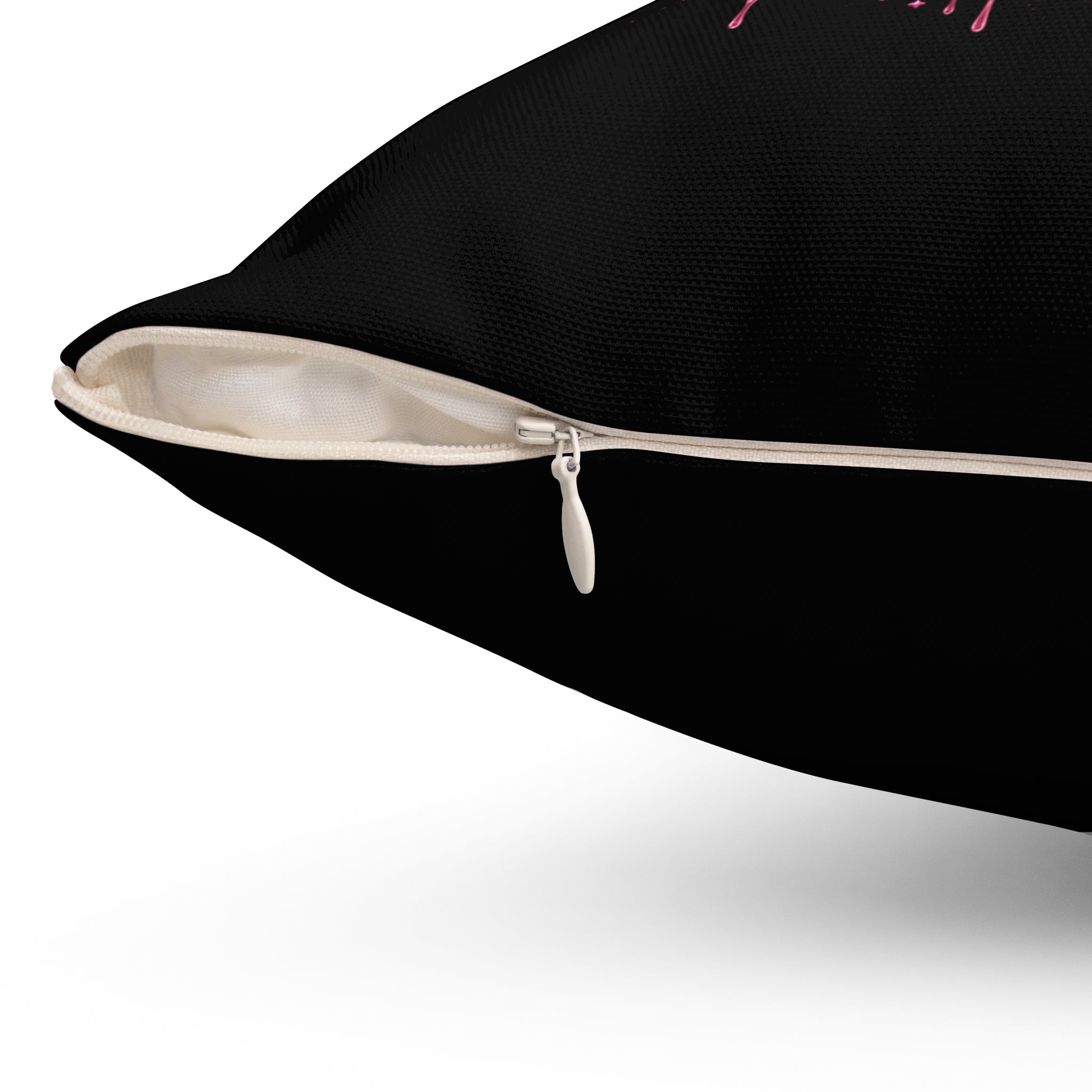 Emelie Pink Ribbon Decorative Throw Pillow