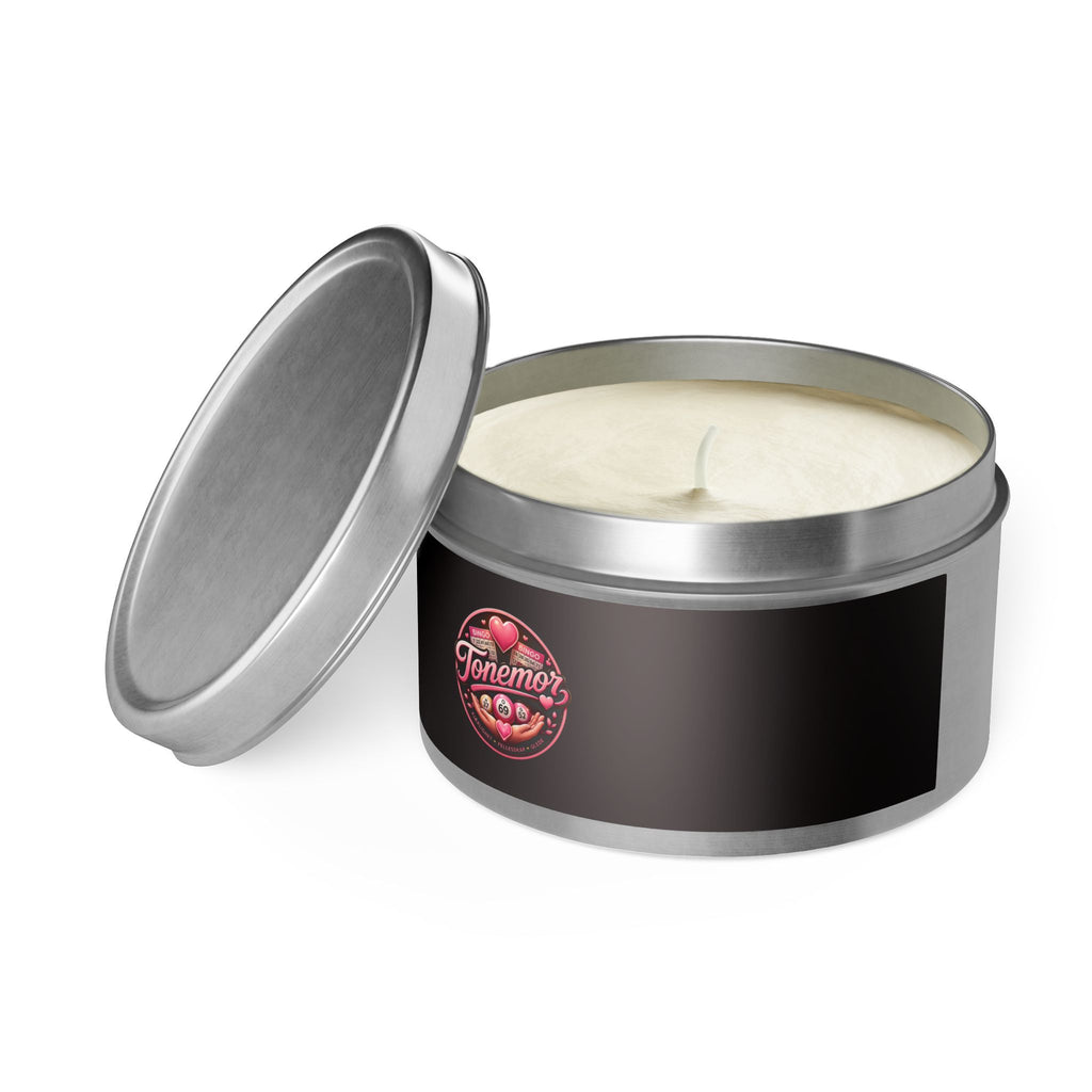 Black Tin Candle — Tonemo’s Romantic Rose Scented Travel Candle