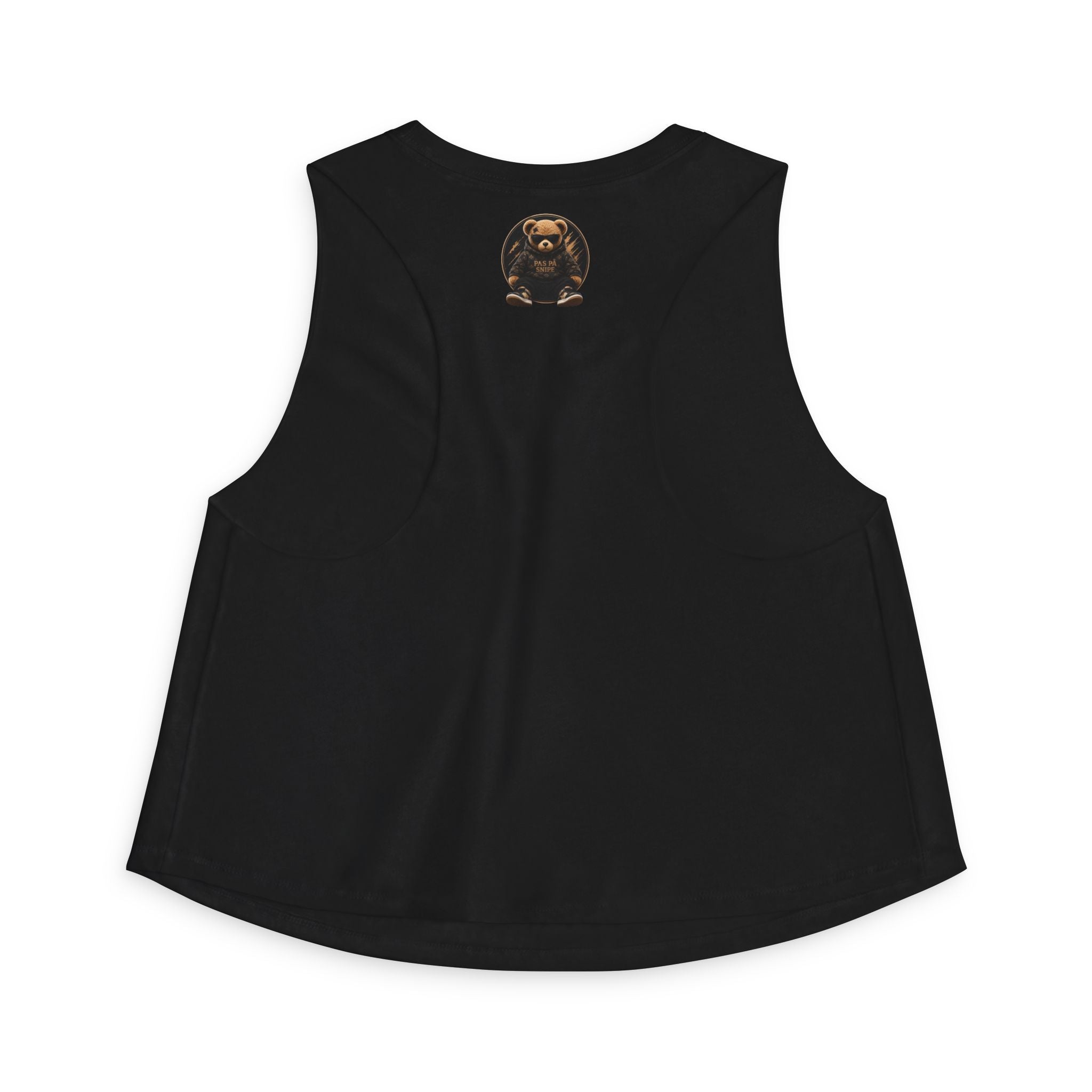 Cute Teddy Bear Graphic Crop Top — "Pas På Snipé" Women's Tank