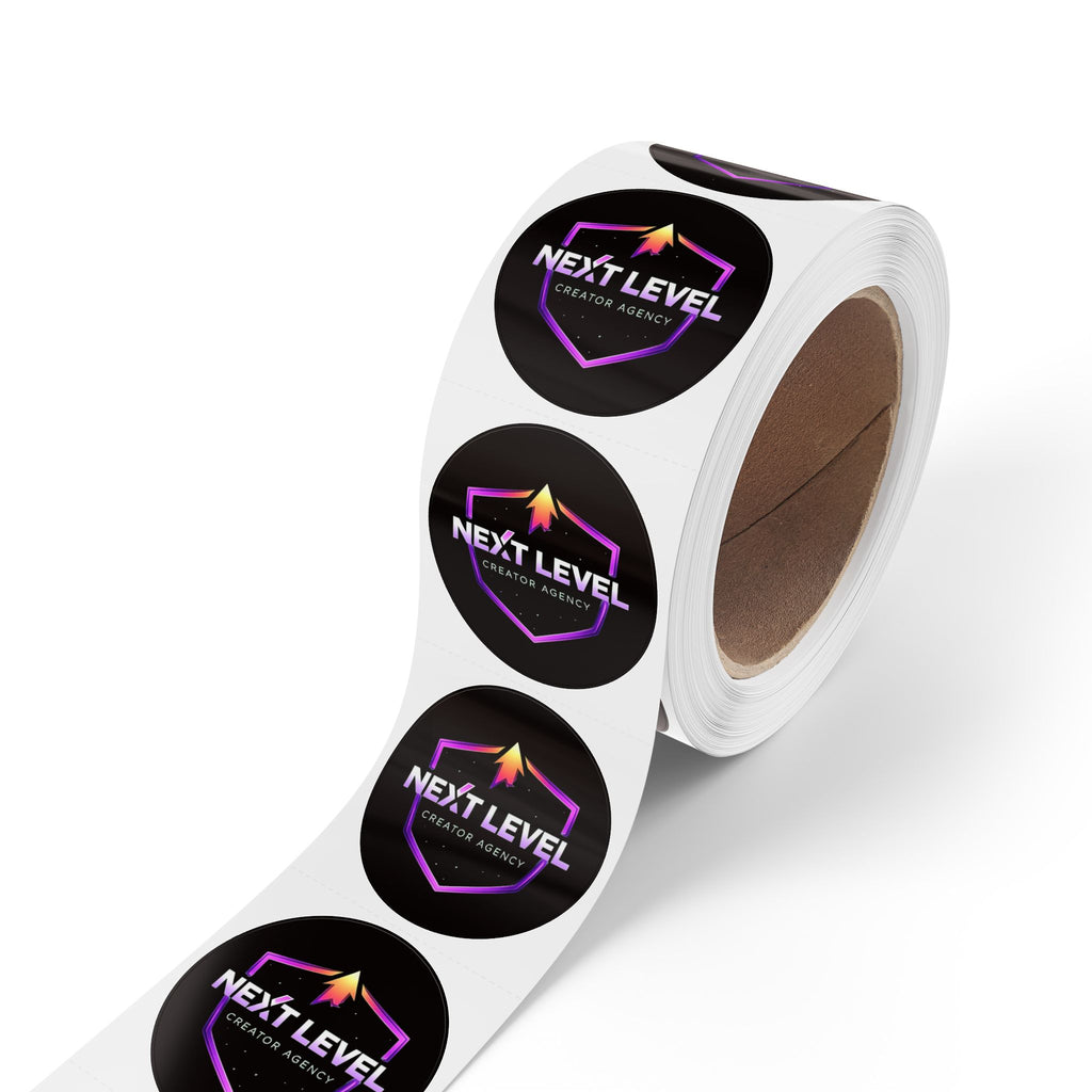Next Level Round Sticker Labels – Branded Logo Sticker Rolls for Packaging & Promotions