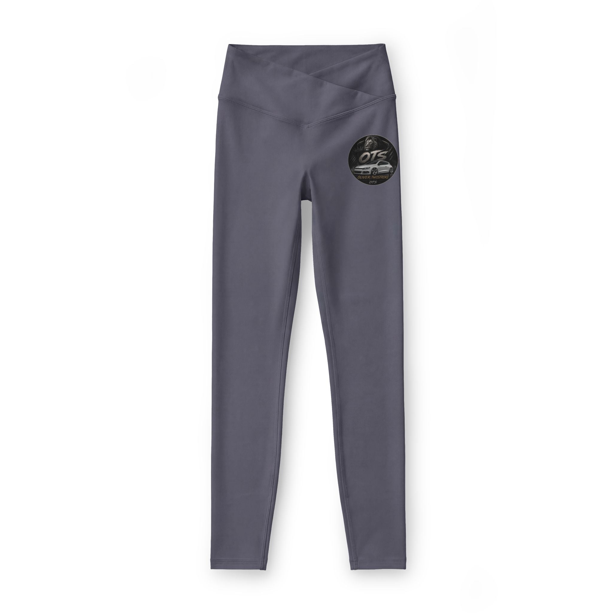 Women's Luxe Leggings — Moonlit Surf Logo High-Waist Activewear