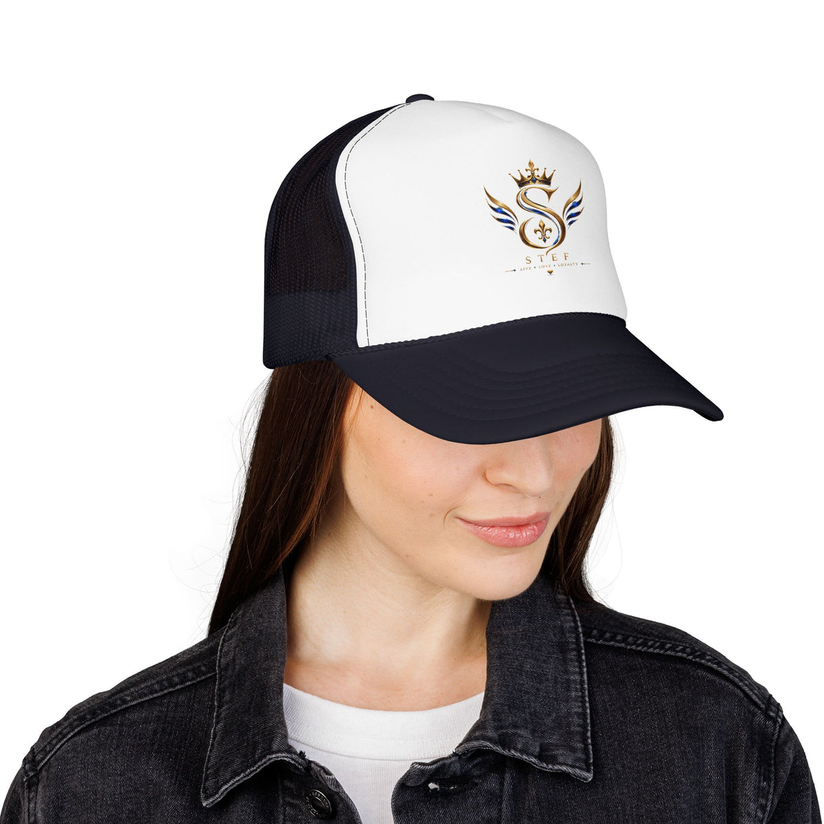 Embroidered Royal S Crest Trucker Hat – Gold Crown & Wings Foam Cap