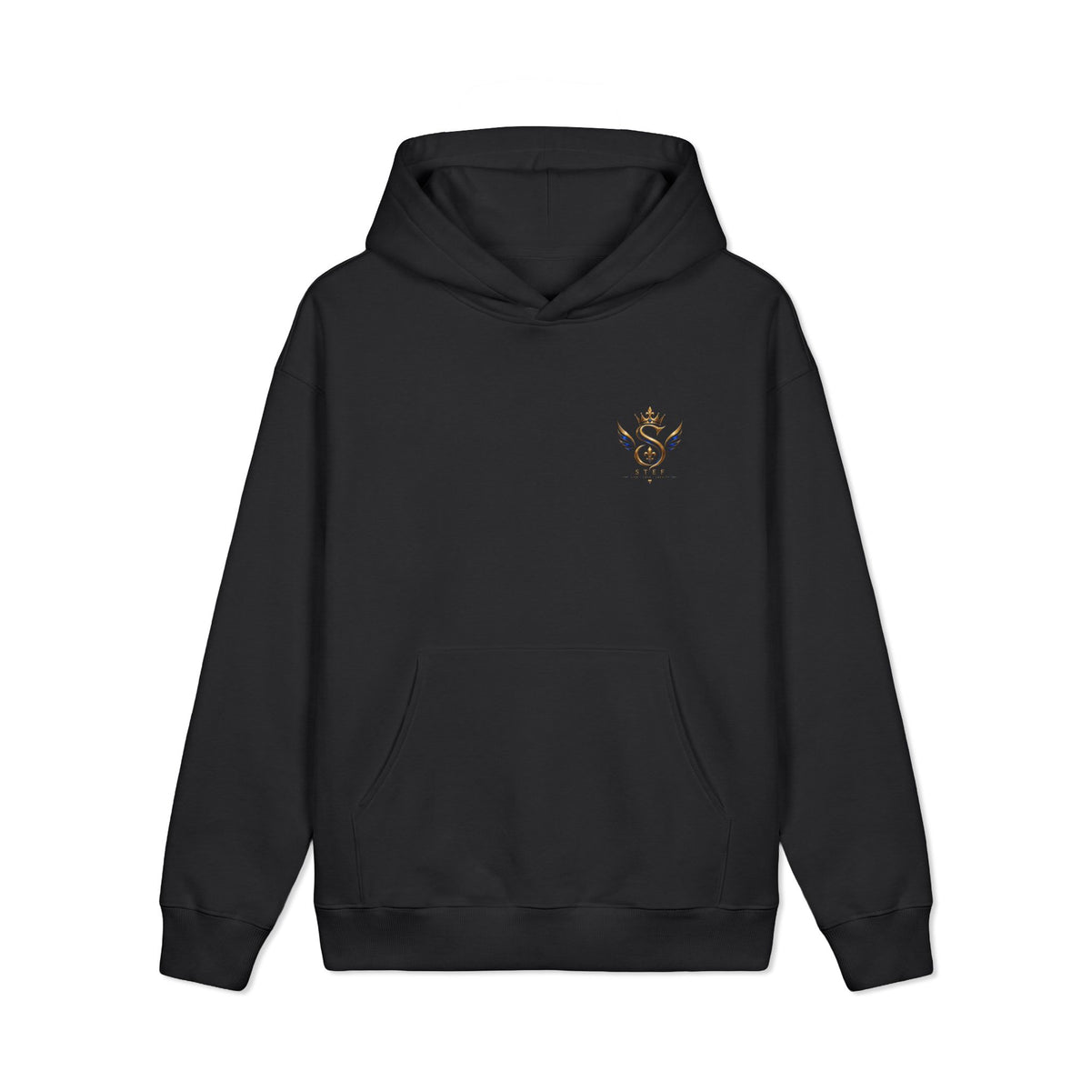 Crowned S Monogram Hoodie — Stef Gold Royal Crest Sweatshirt