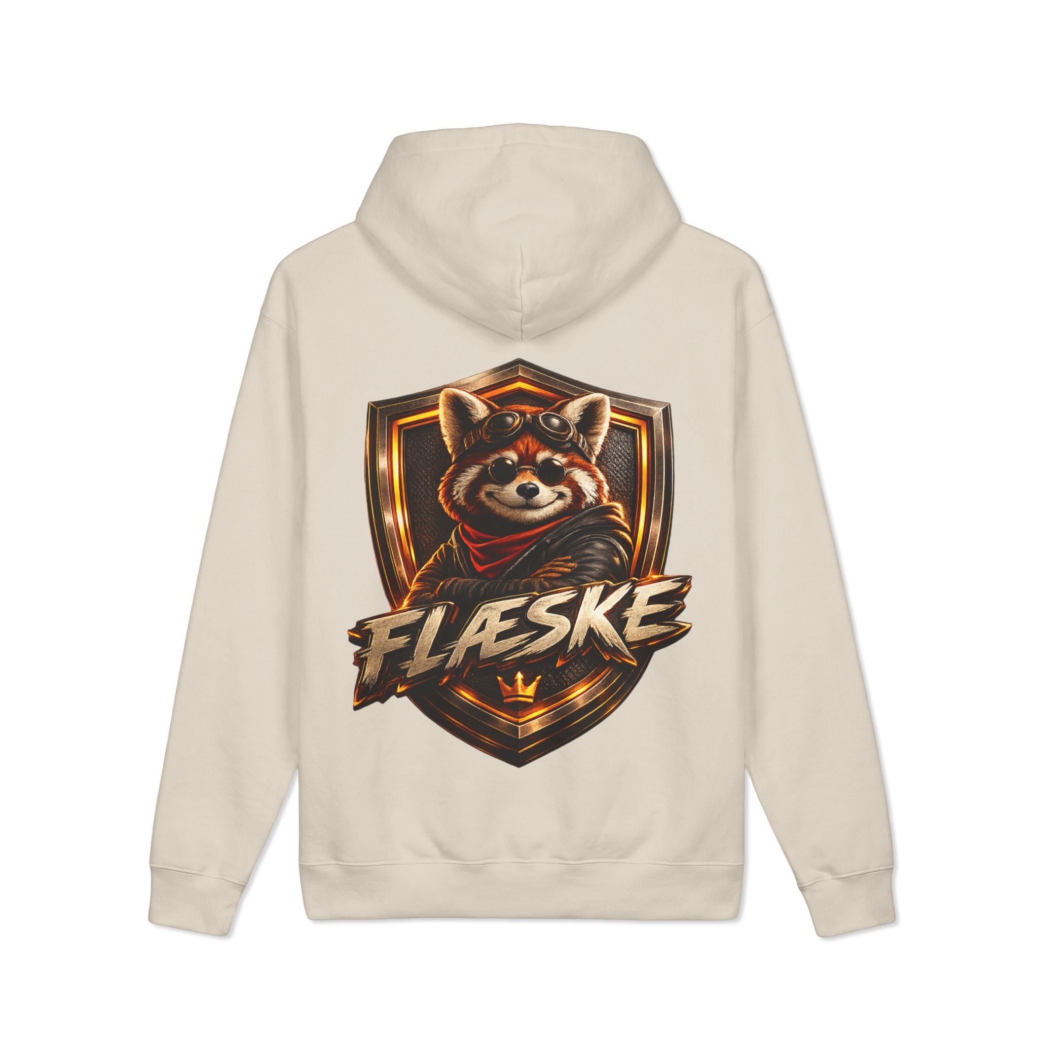 Hoodie — 'Flæske' Red Panda Crest Graphic Hoodie