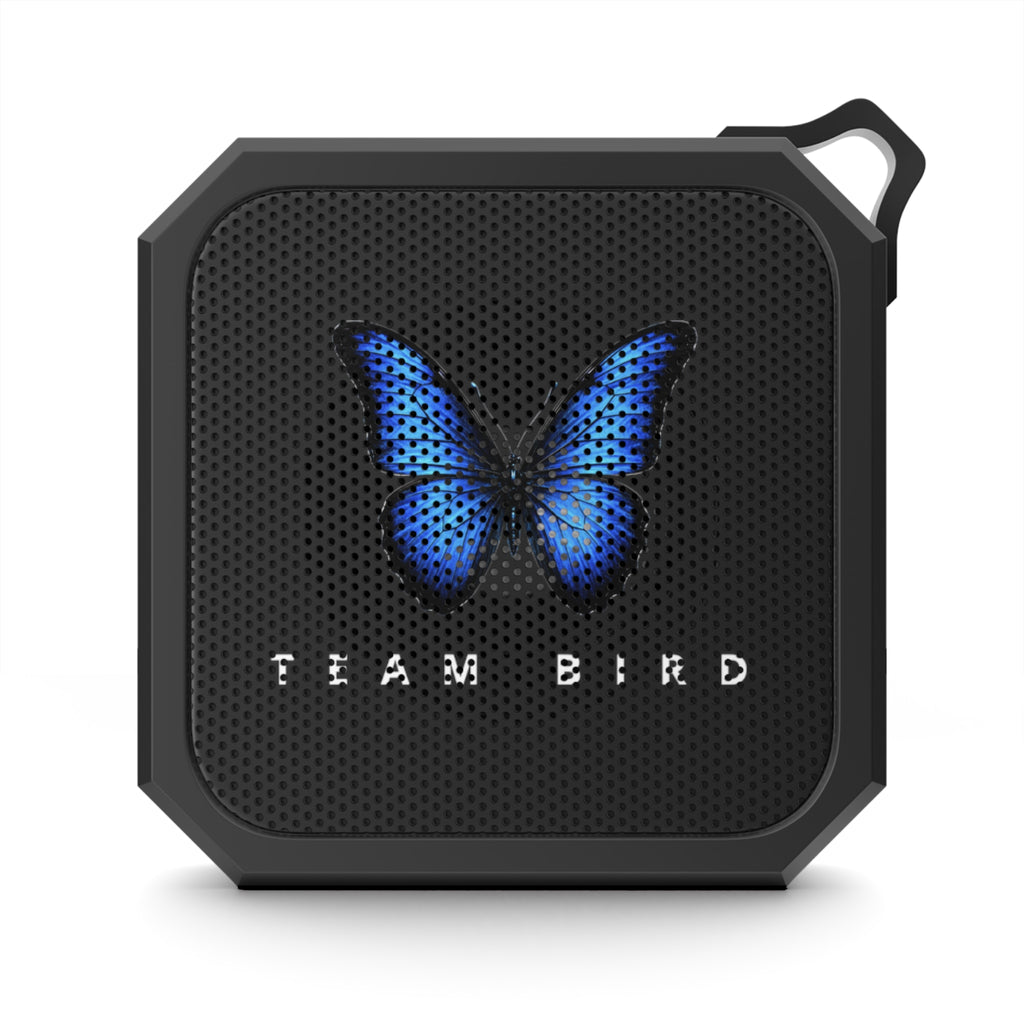Outdoor Bluetooth Speaker — 'Team Bird' Blue Butterfly Portable Speaker