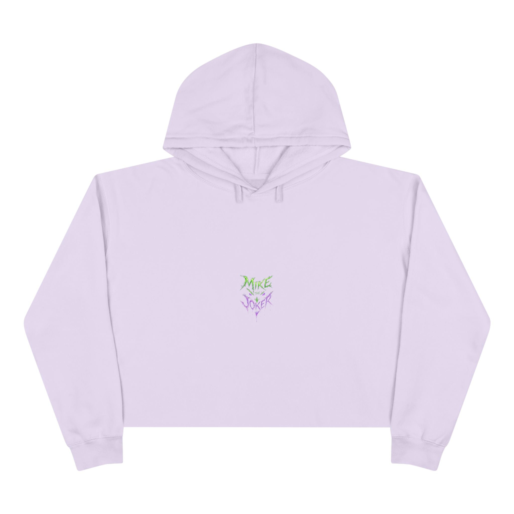 Crop Hoodie — 'Mixe Joker' Minimal Front / Bold Back Graphic Cropped Hoodie