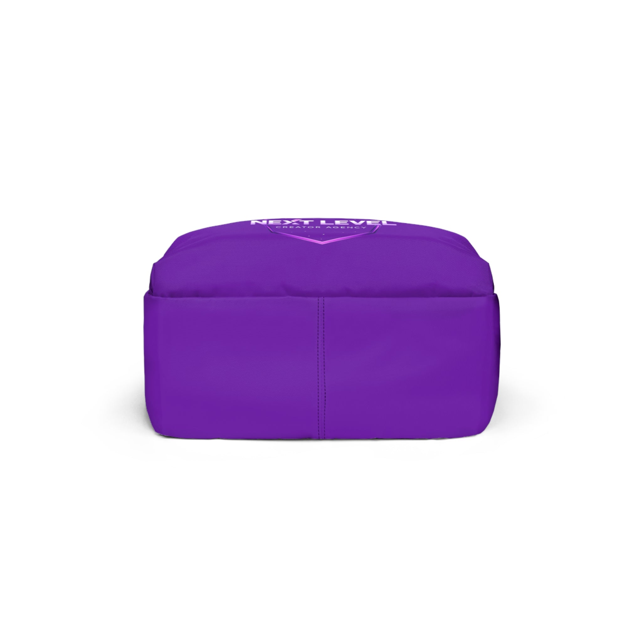 Next Level Backpack — Purple Logo Daypack for Creators
