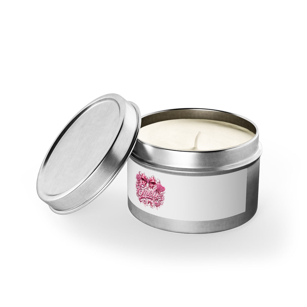 Floral Pink 'Hello' Tin Candle – Scented Decorative Travel Candle
