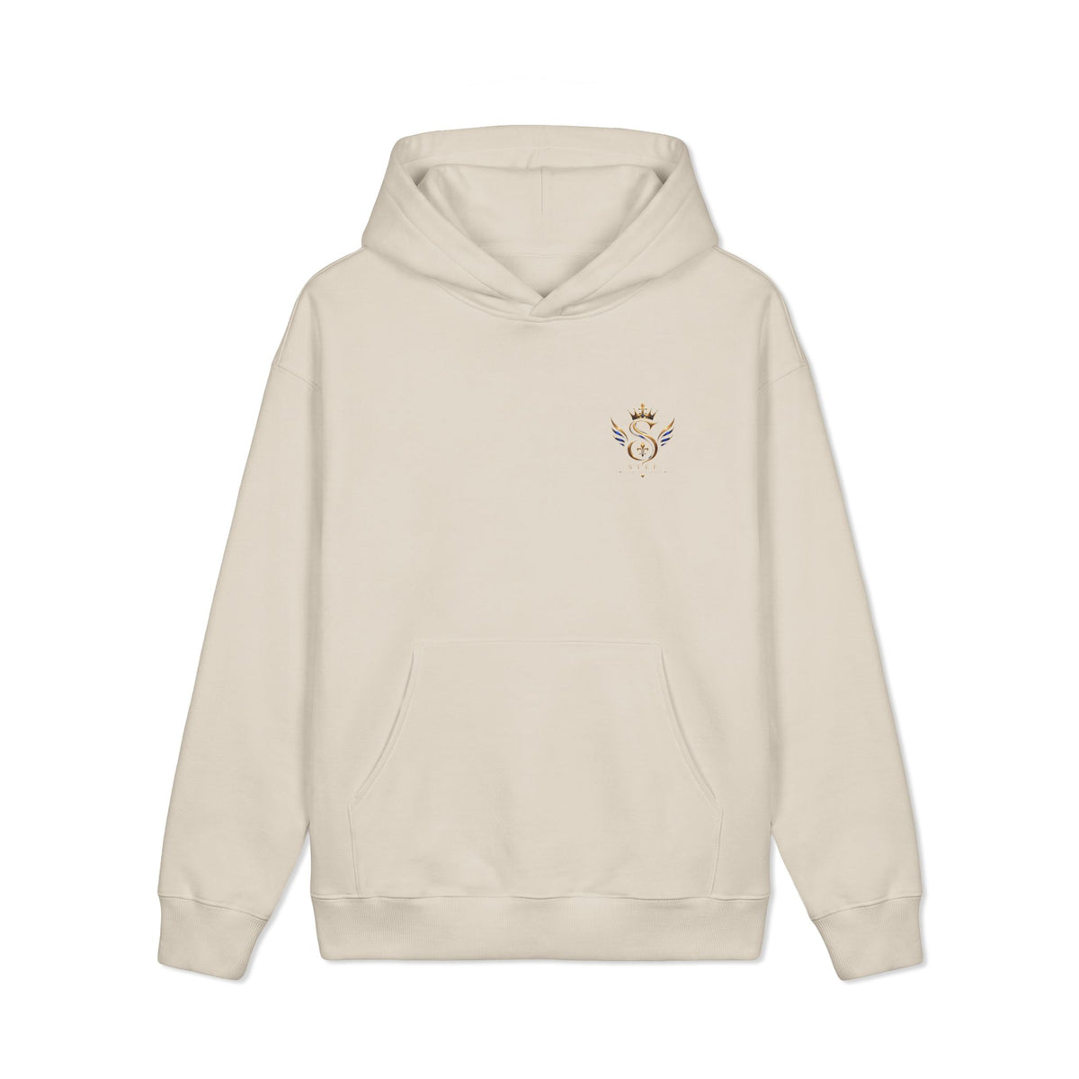 Crowned S Monogram Hoodie — Stef Gold Royal Crest Sweatshirt