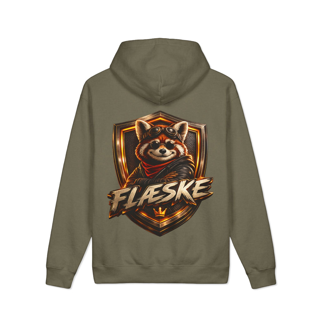 Hoodie — 'Flæske' Red Panda Crest Graphic Hoodie