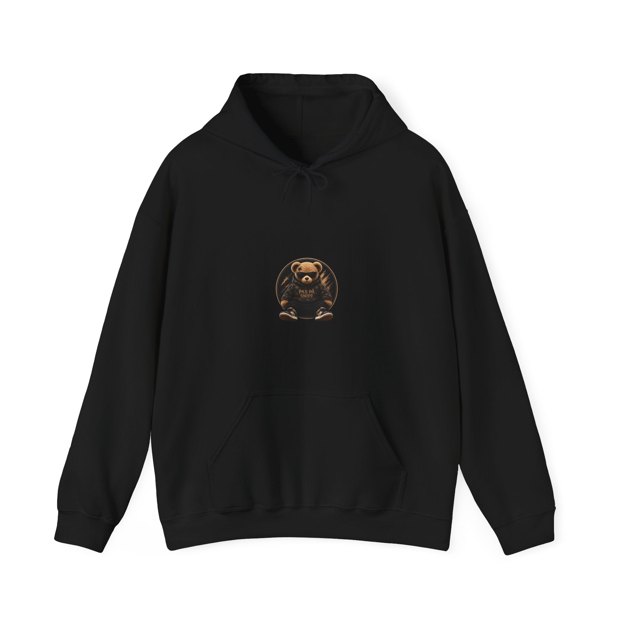 Bear Graphic Hoodie — 'Pas de Swipe' Cute Round Bear Pullover