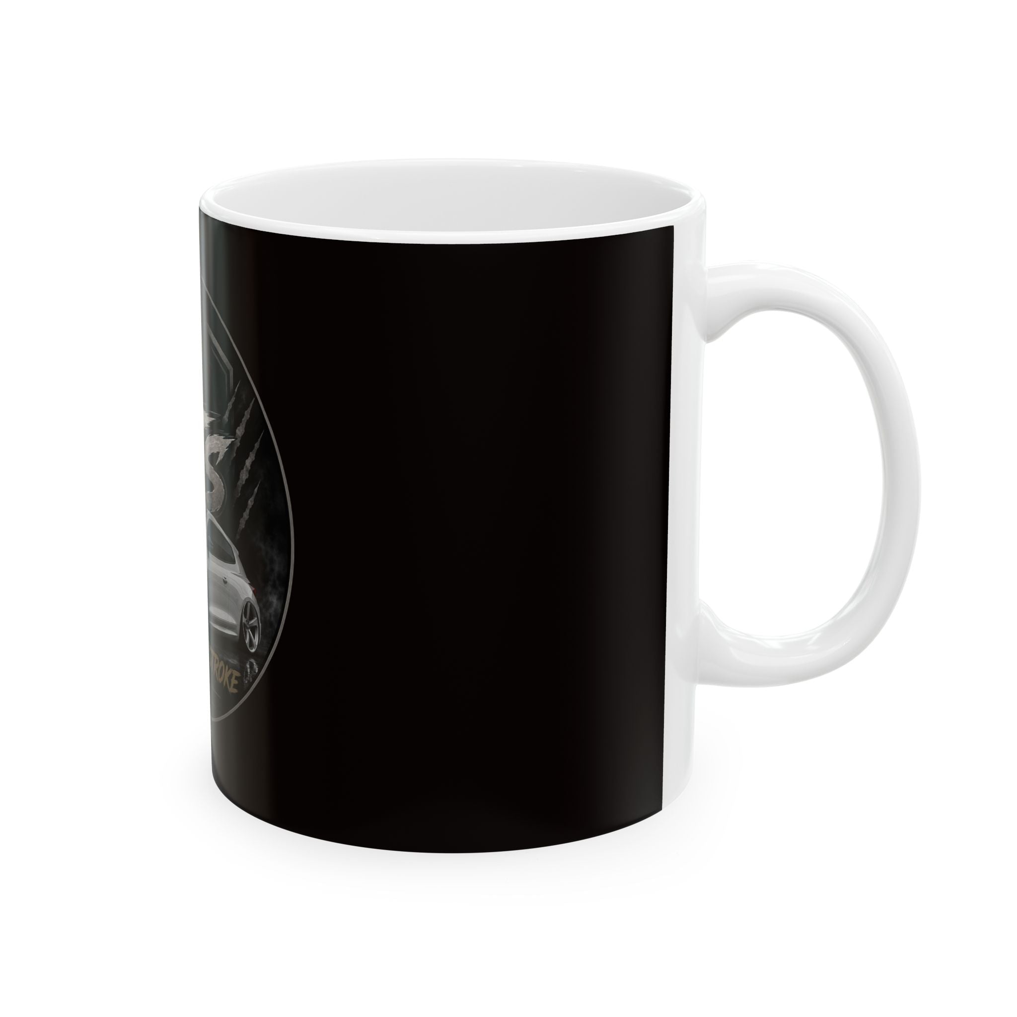 OTS Lion Car Ceramic Mug — Oliver TwoStroke 11oz/15oz Coffee Cup