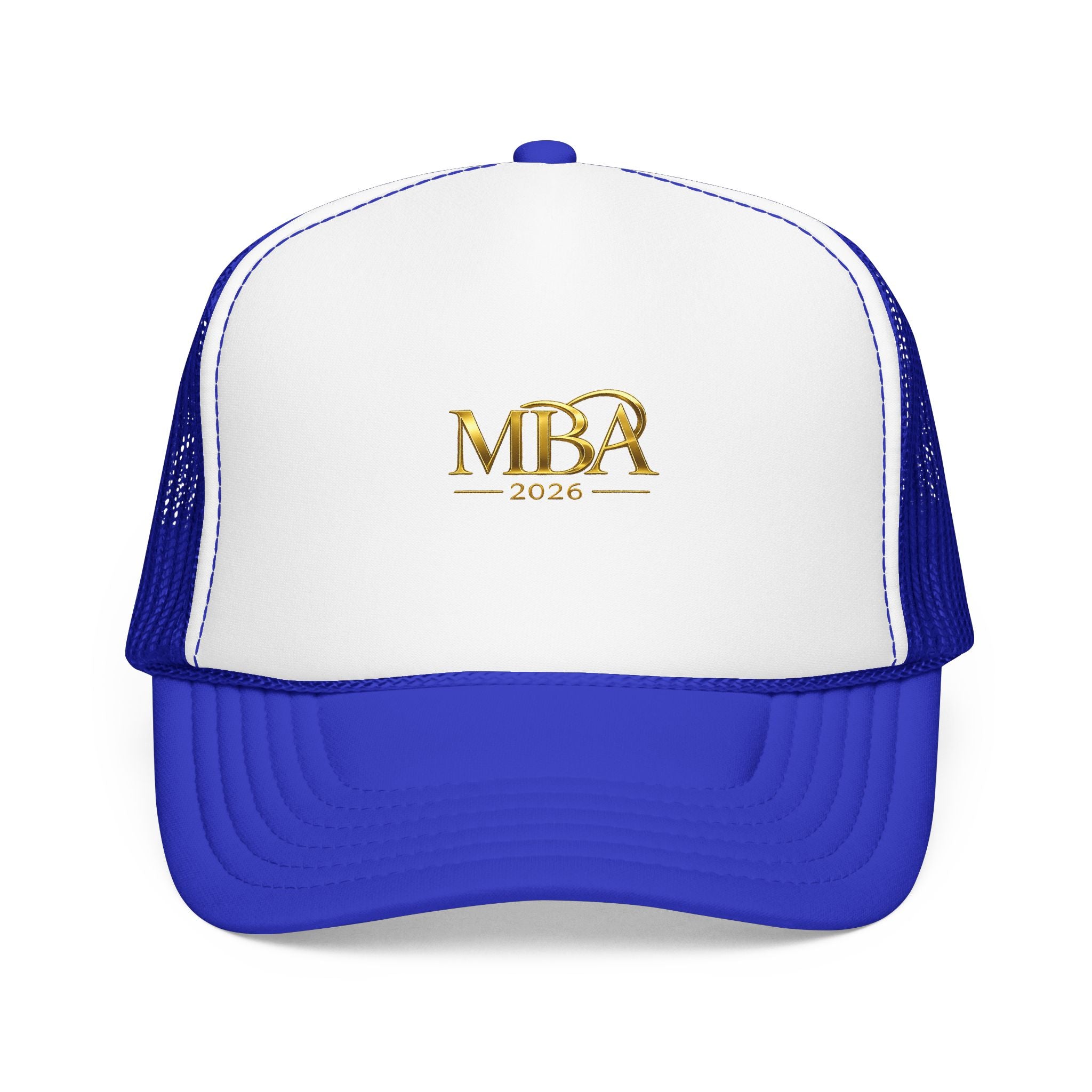 MBA 2026 Trucker Hat - Gold Embroidered Foam Mesh Cap