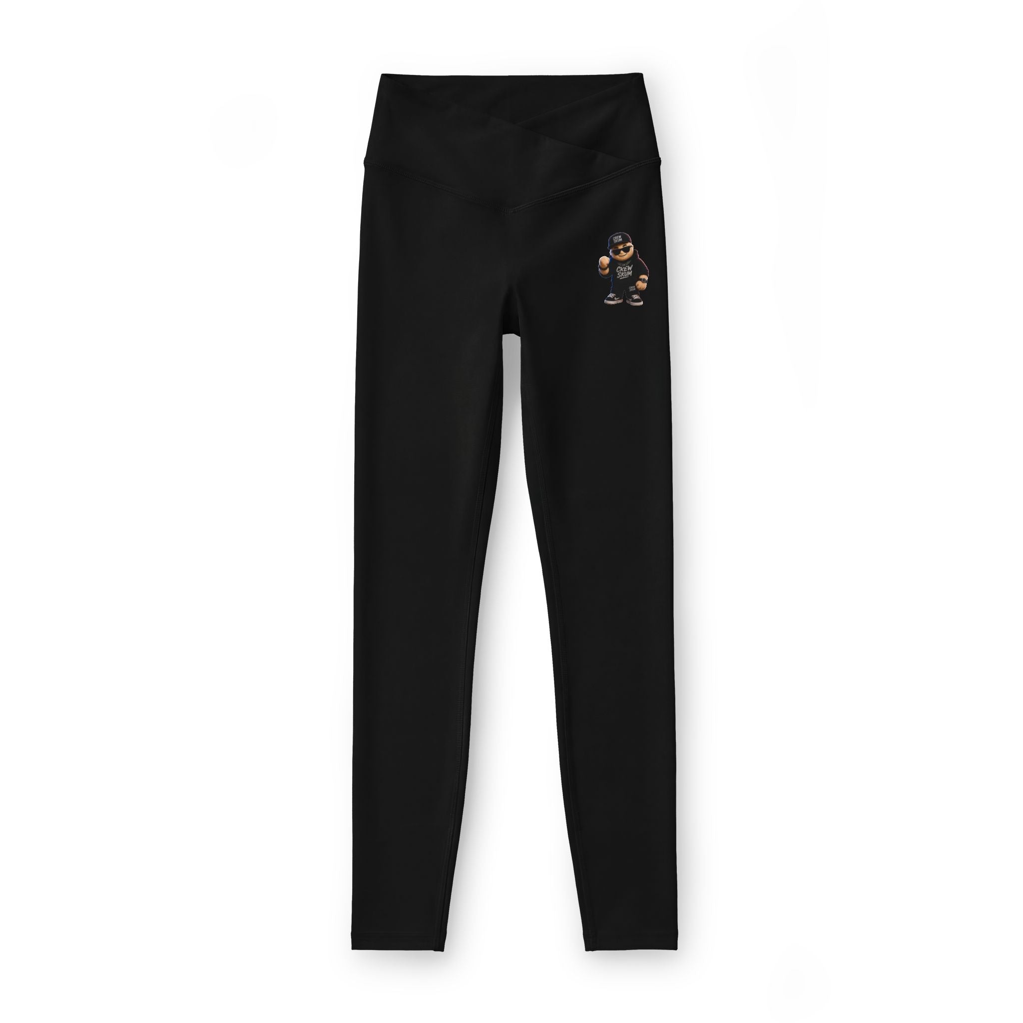 Women’s Luxe Leggings — Black High-Waist Workout Leggings with Small Gorilla Graphic