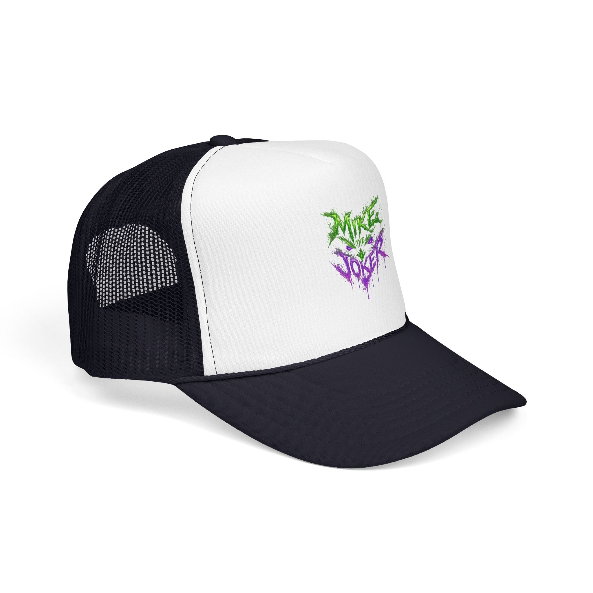 Trucker Hat with Neon Grunge Heart Logo