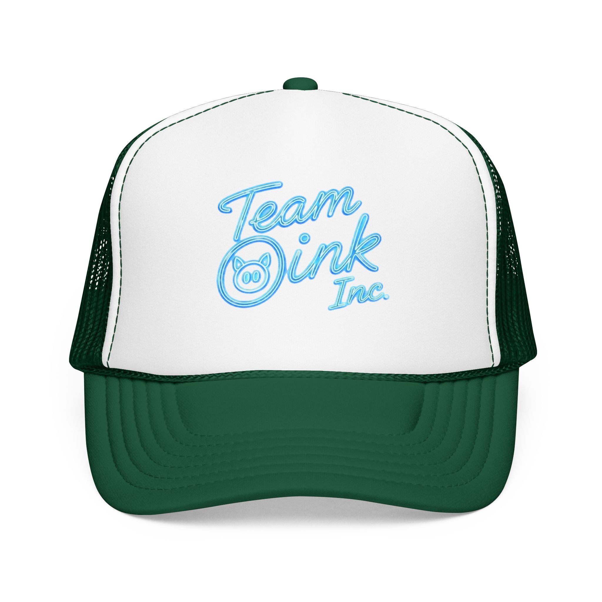 Team Oink Inc. Trucker Hat — Retro Embroidered Foam Cap