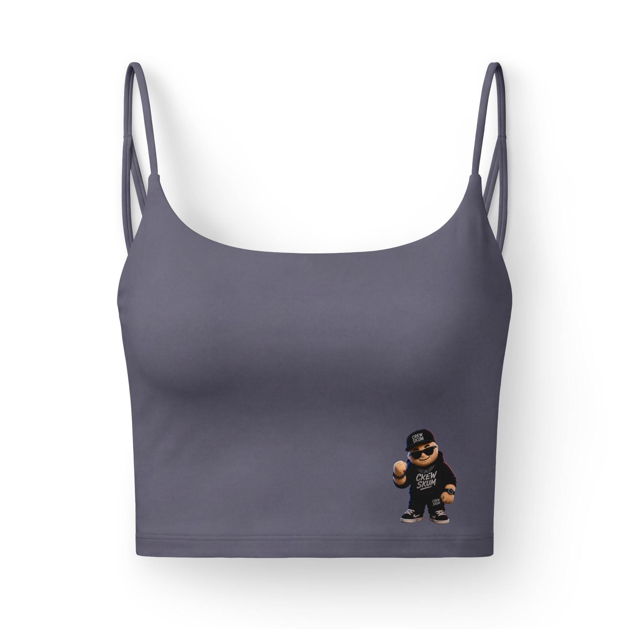 Luxe Women’s Crop Bra — Minimal Bear Graphic