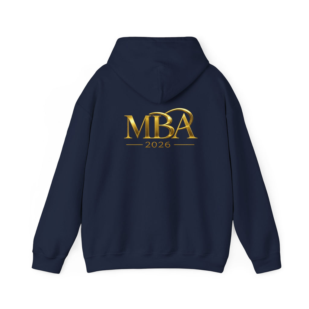 MBA 2026 Gold Logo Hoodie — Graduation/Alumni Commemorative Sweatshirt