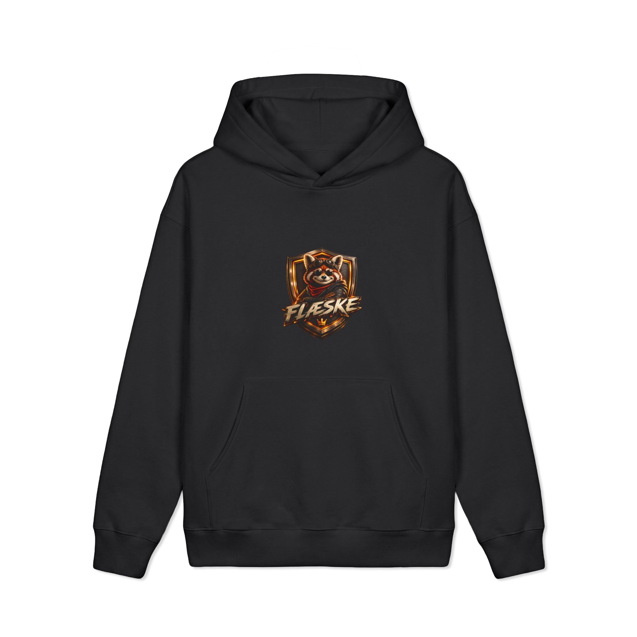 Hoodie — 'Flæske' Red Panda Crest Graphic Hoodie