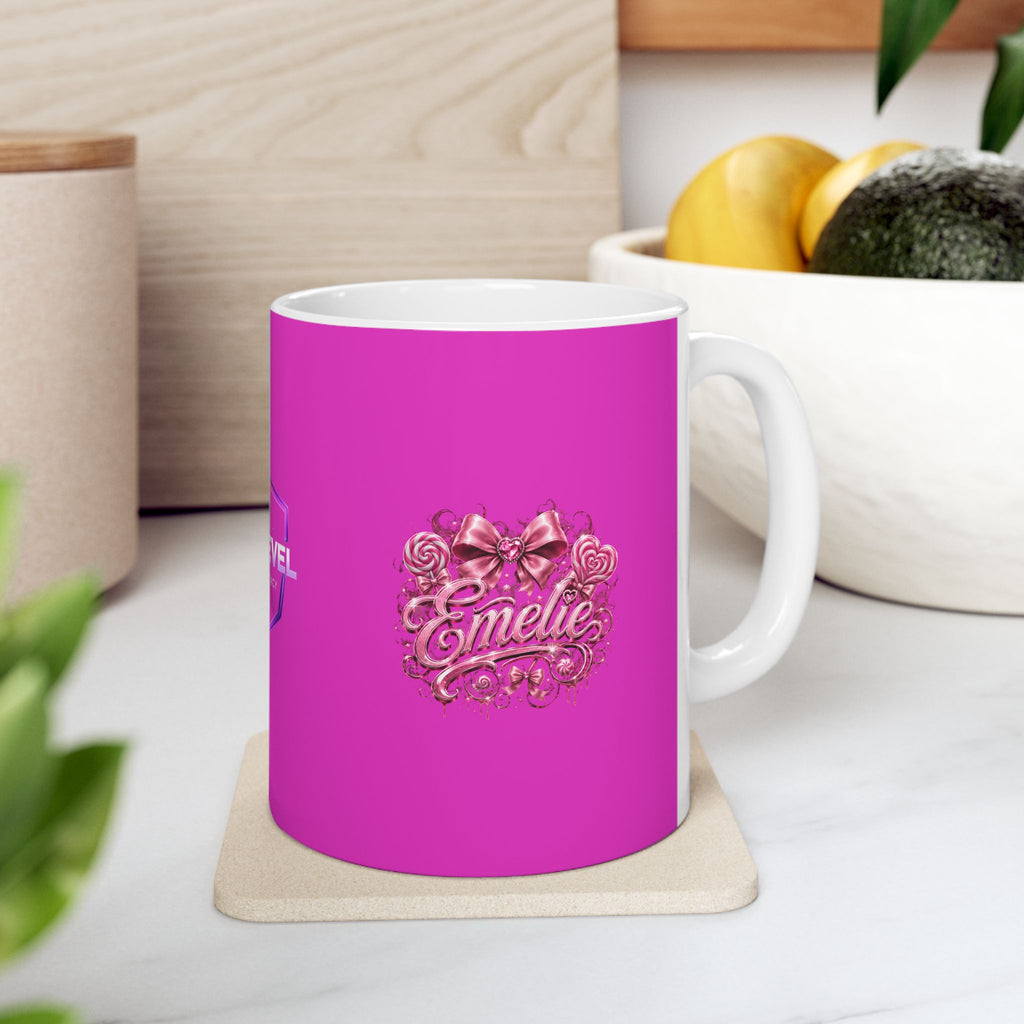 Ceramic Mug — Next Level Creator Agency Logo Coffee Cup (11oz & 15oz)