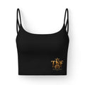 Luxe Women’s Crop Bra — Gold TNF Crest