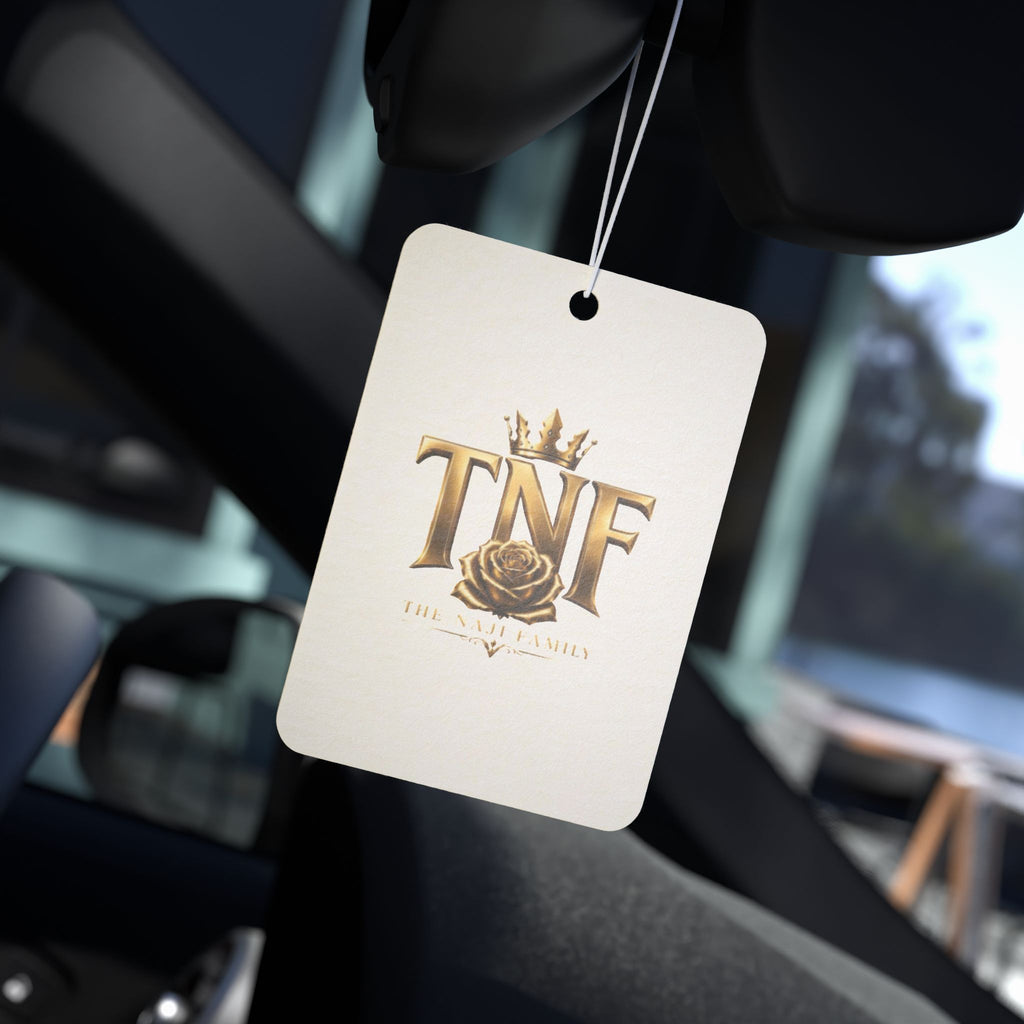 Gold TNF Emblem Car Air Freshener — Luxury Rose Scented Ornament
