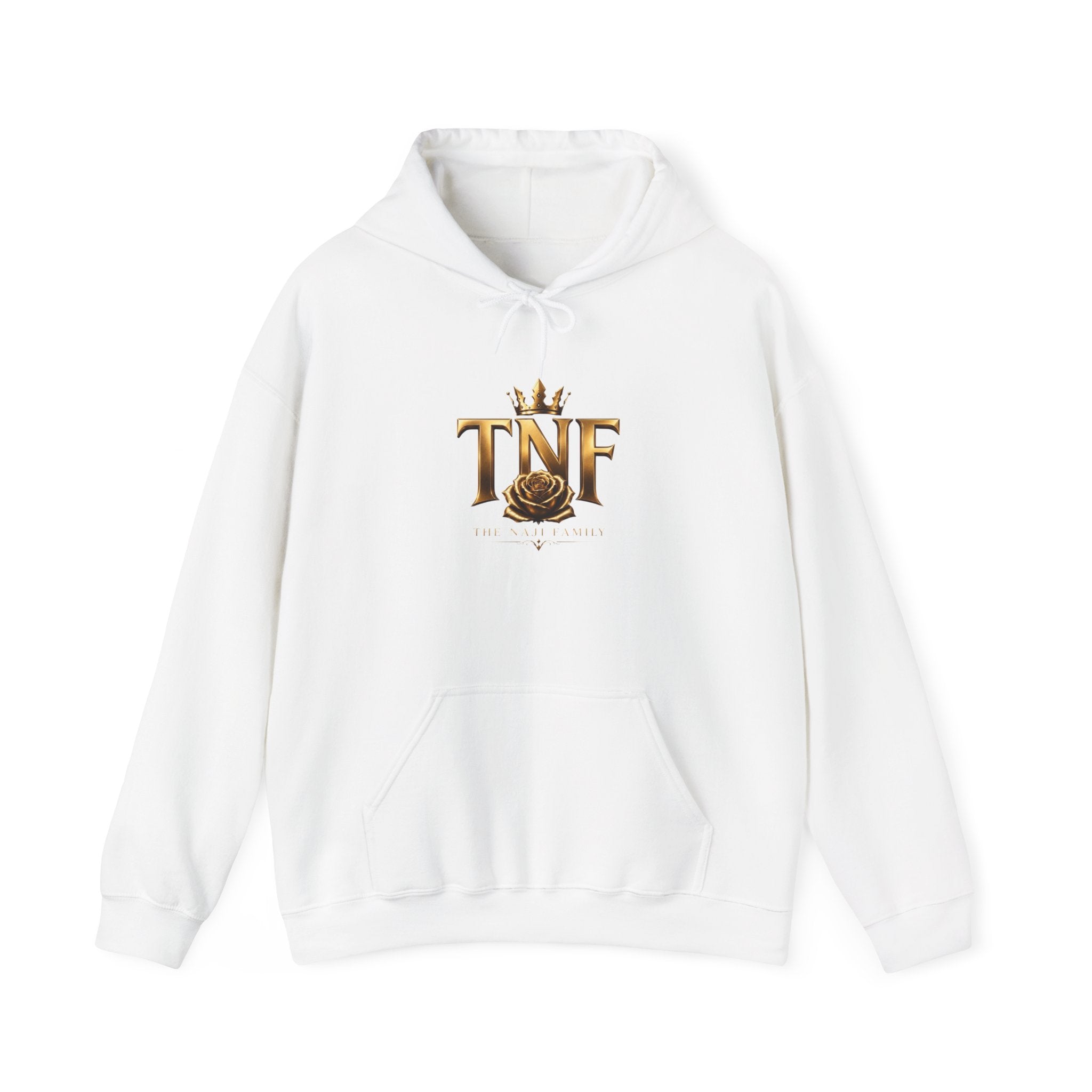 TNF Gold Rose Hoodie — Elegant Crown Logo Pullover