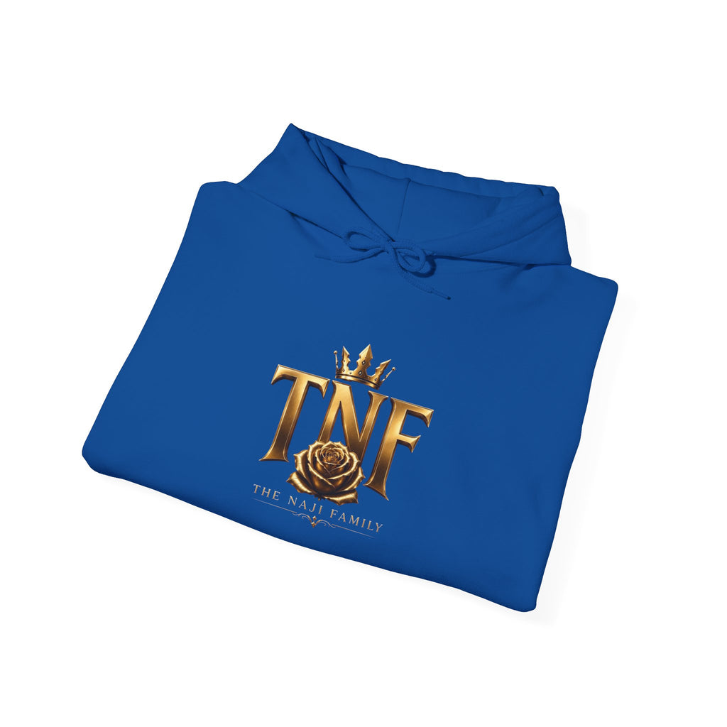 TNF Gold Rose Hoodie — Elegant Crown Logo Pullover