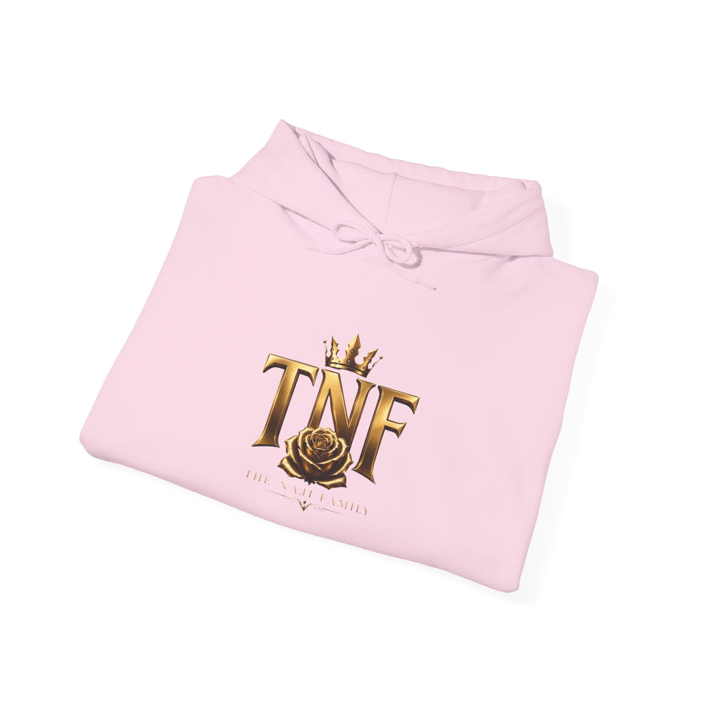 TNF Gold Rose Hoodie — Elegant Crown Logo Pullover