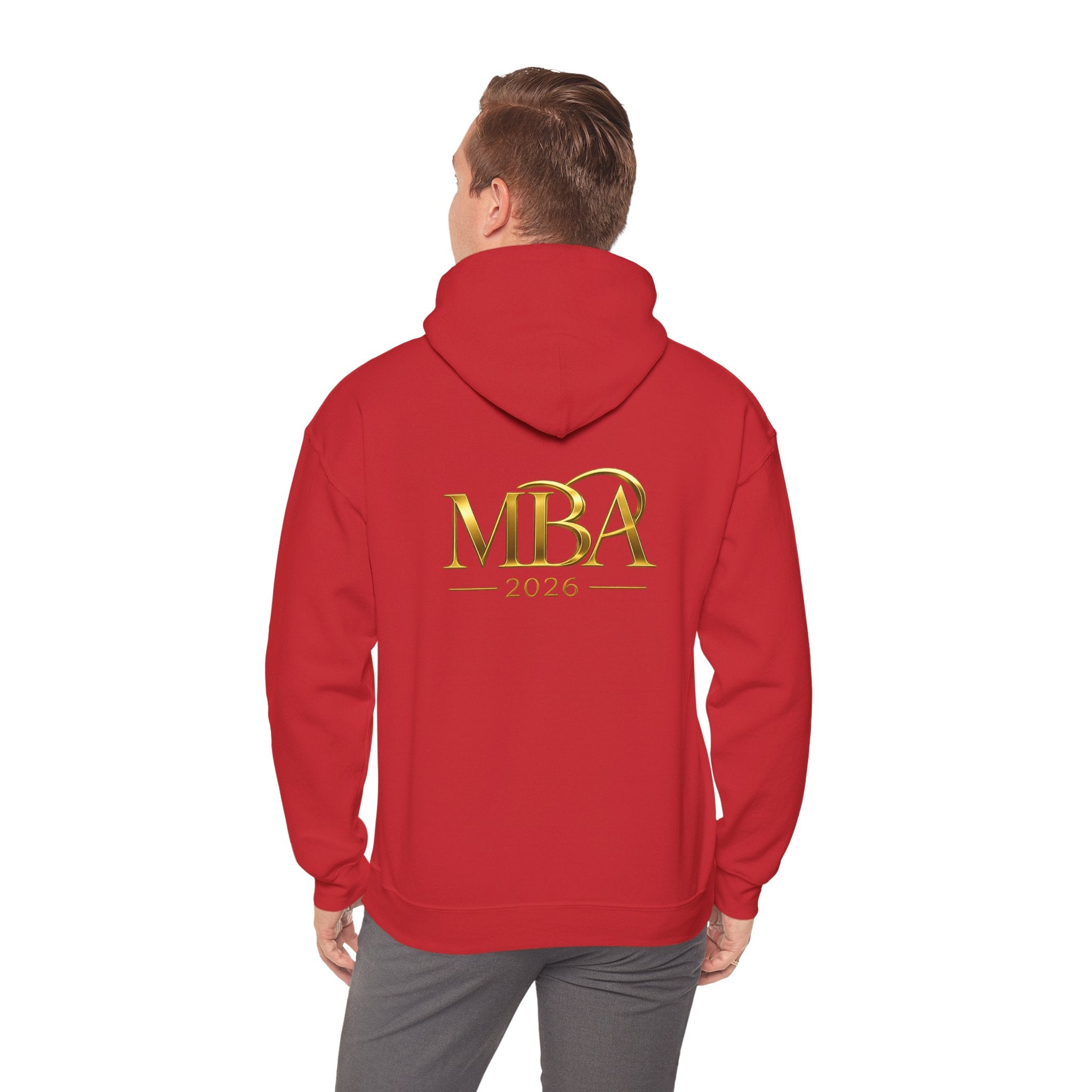 MBA 2026 Gold Logo Hoodie — Graduation/Alumni Commemorative Sweatshirt