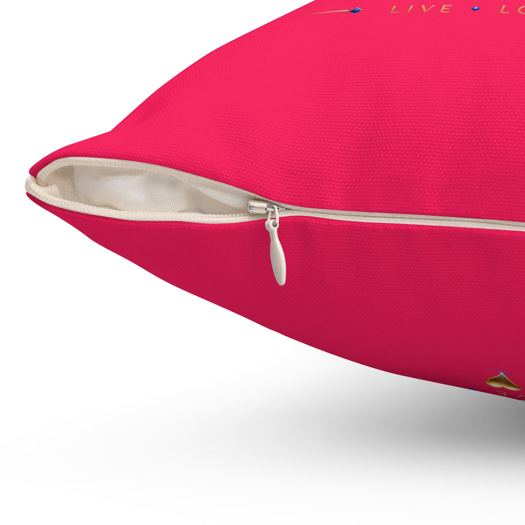 Monogram Crown Pillow — Personalized 'STEF' Gold Emblem Accent Cushion