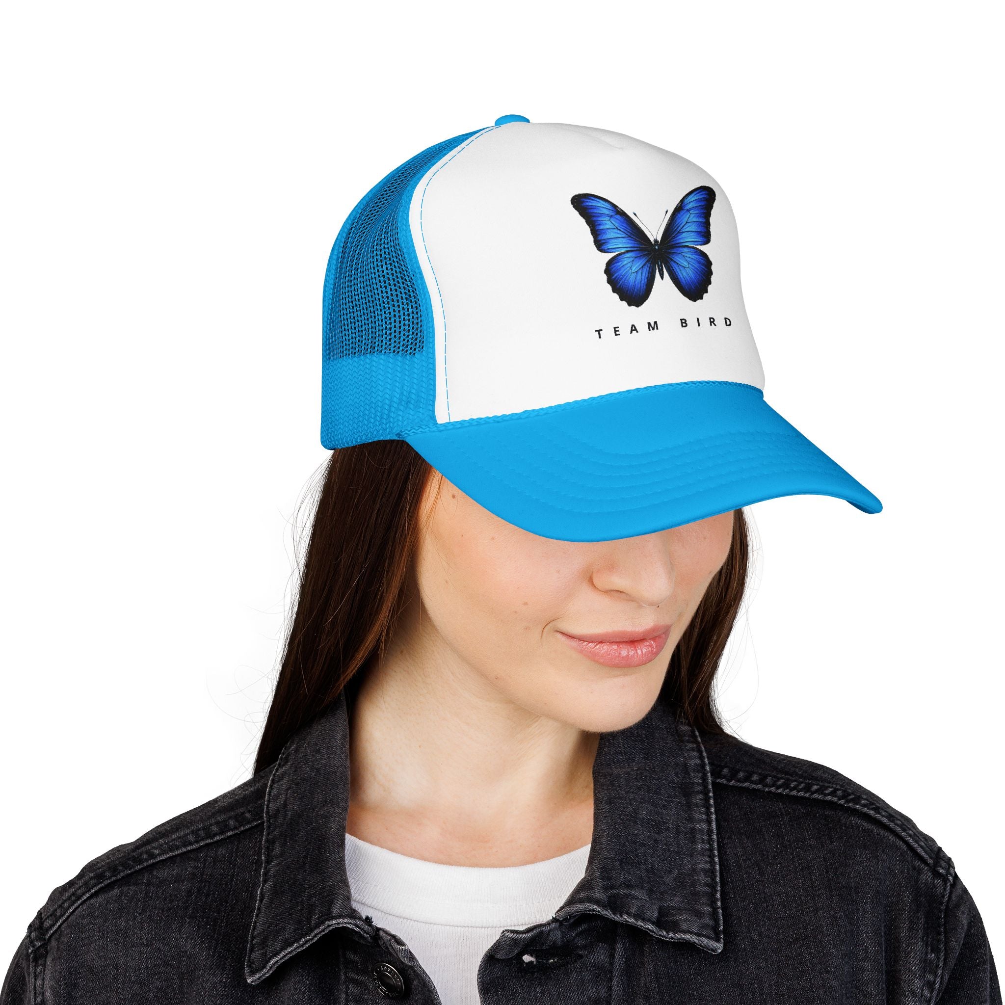 Blue Butterfly Trucker Hat — Vibrant Monarch-Inspired Foam Cap