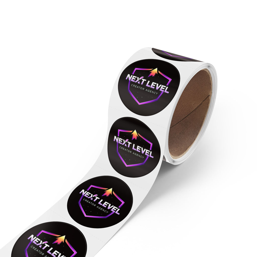 Next Level Round Sticker Labels – Branded Logo Sticker Rolls for Packaging & Promotions