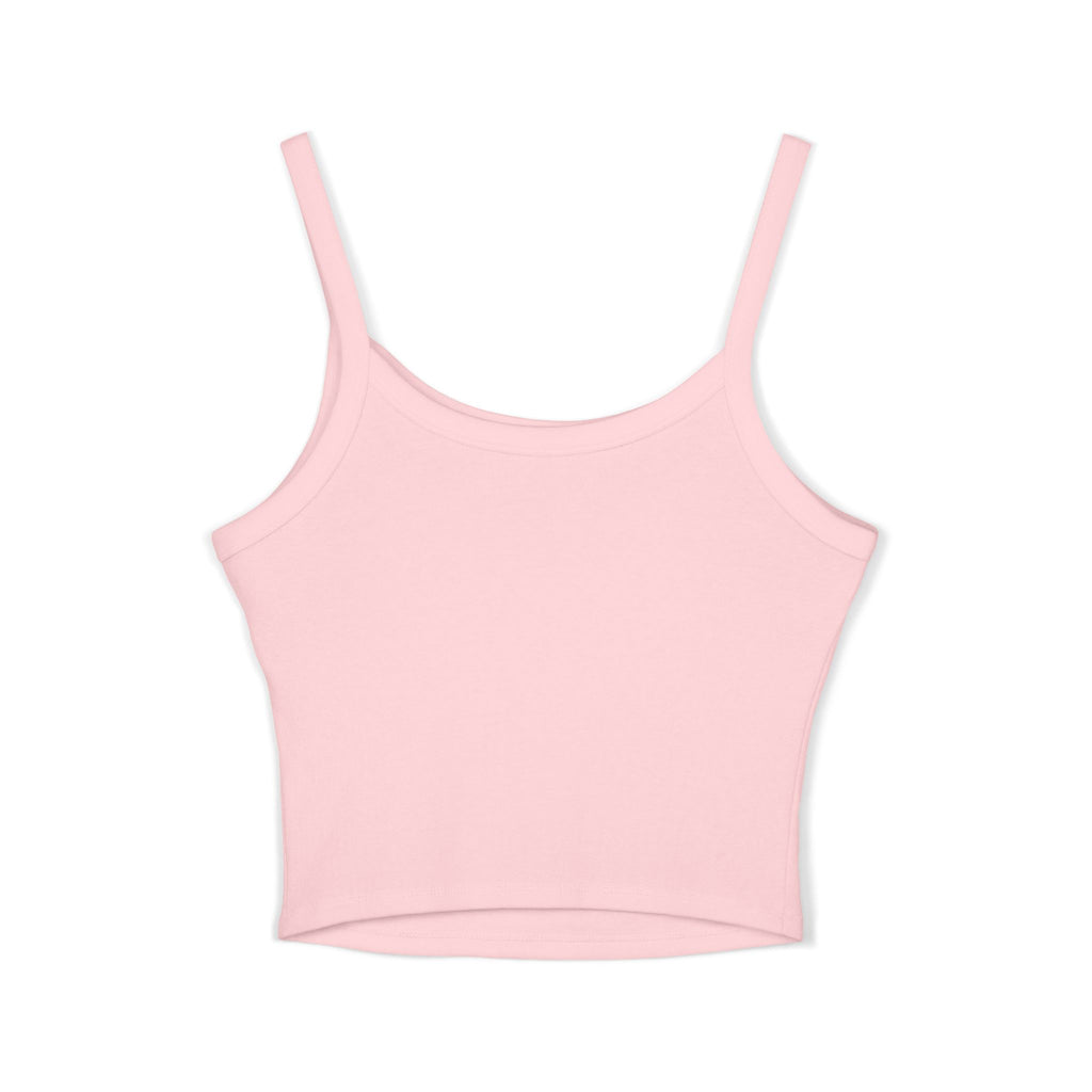 Blue Butterfly Crop Tank — "Team Bird" Women's Spaghetti Strap Top
