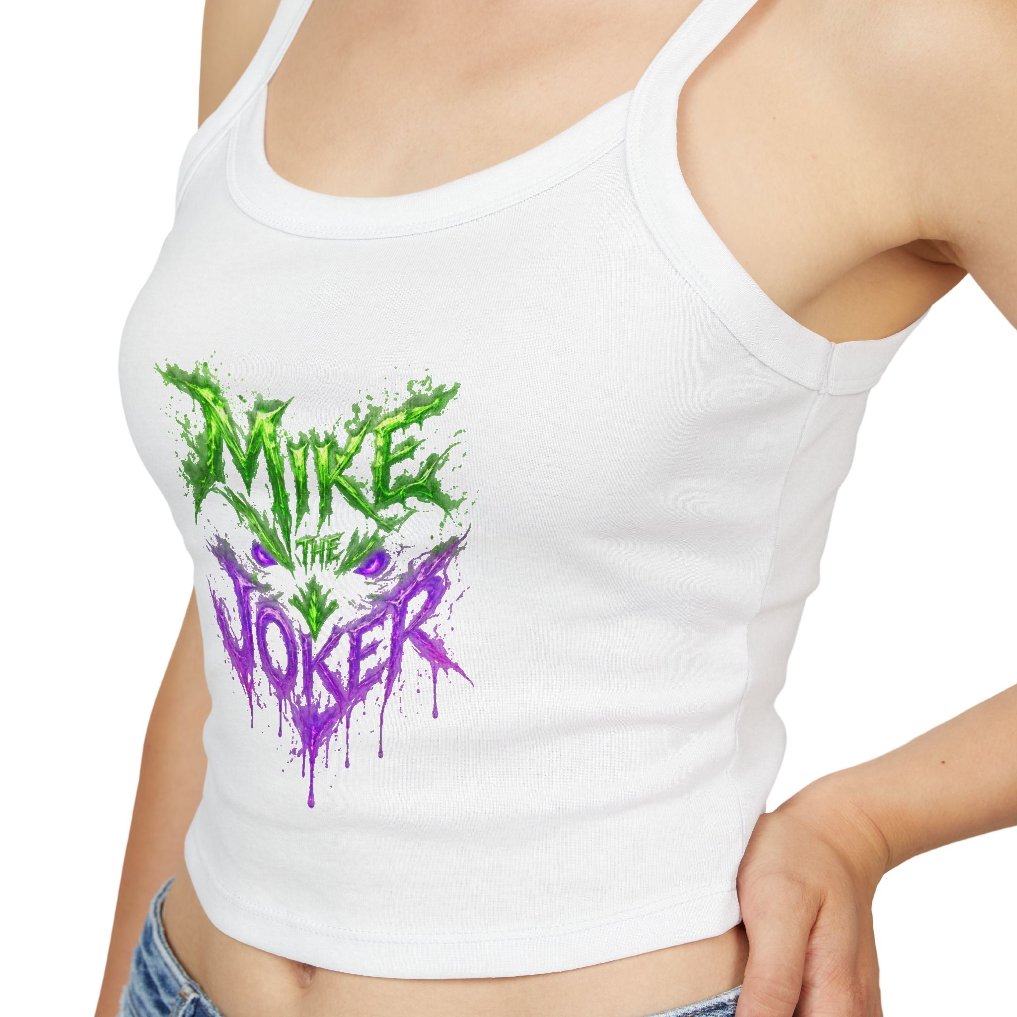 Tank Top — 'Pure Joker' Graffiti Drip Crop Tank