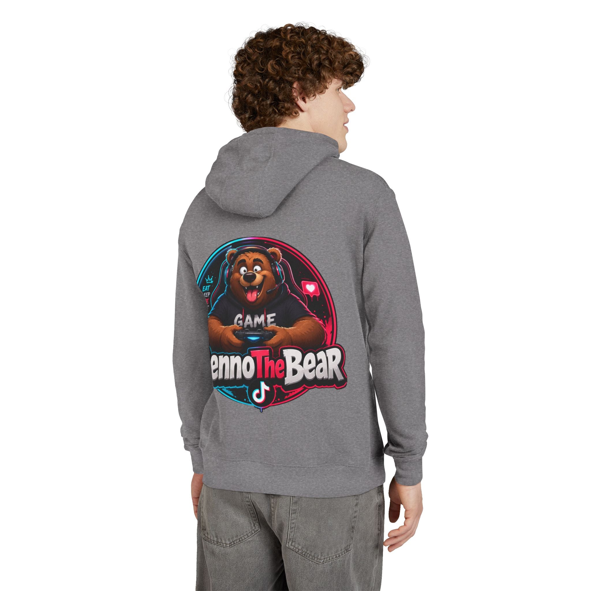 Benno The Bear Gaming Hoodie — Gamer Logo Pullover