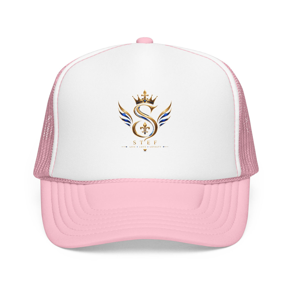 Embroidered Royal S Crest Trucker Hat – Gold Crown & Wings Foam Cap