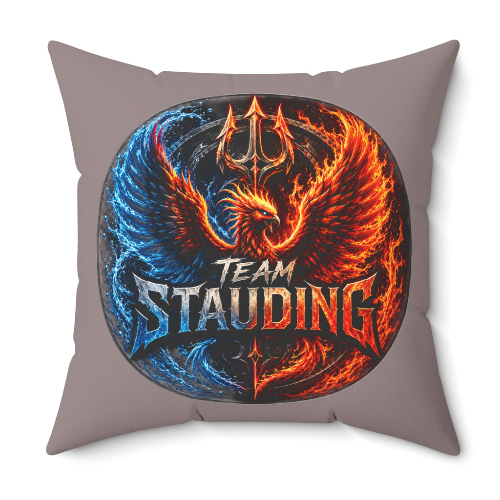 Stauding Next Level Creator Agency Logo Pillow — Spun Polyester Square Accent Pillow