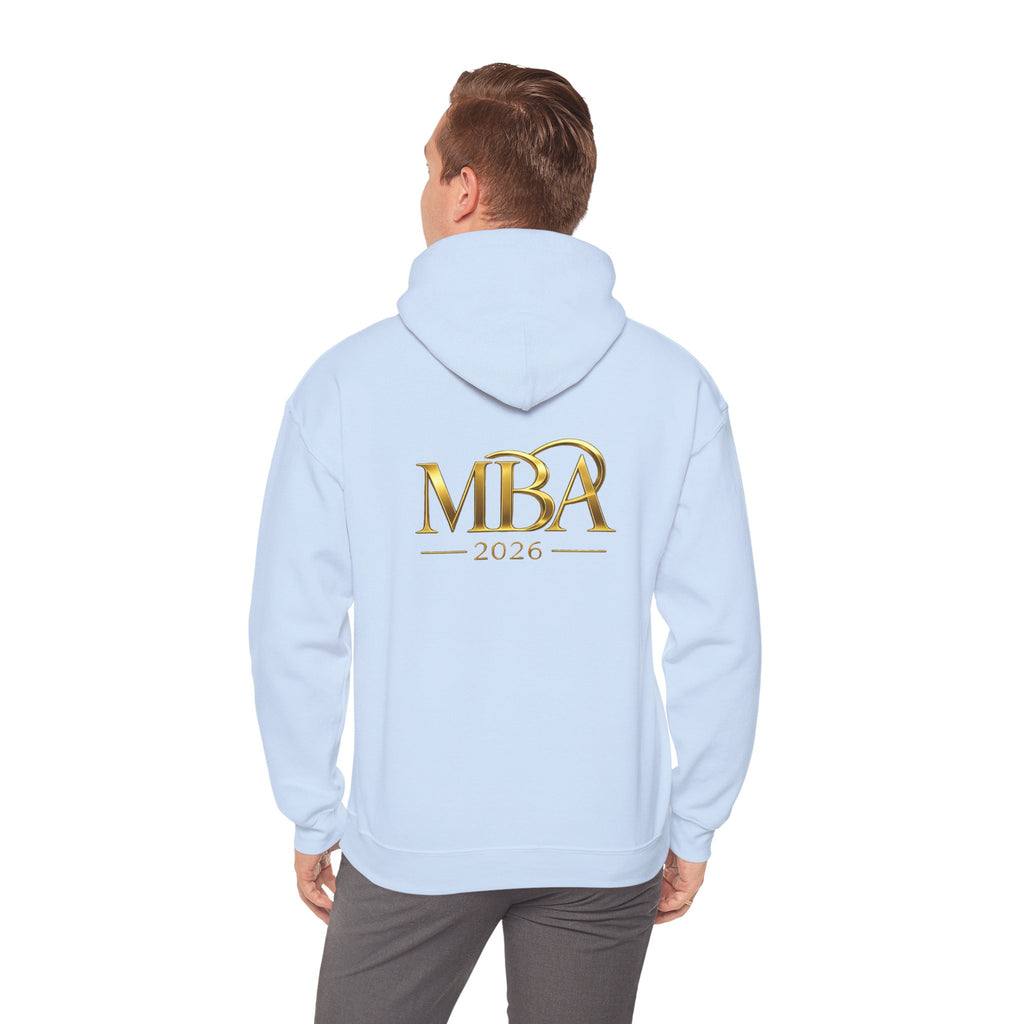 MBA 2026 Gold Logo Hoodie — Graduation/Alumni Commemorative Sweatshirt