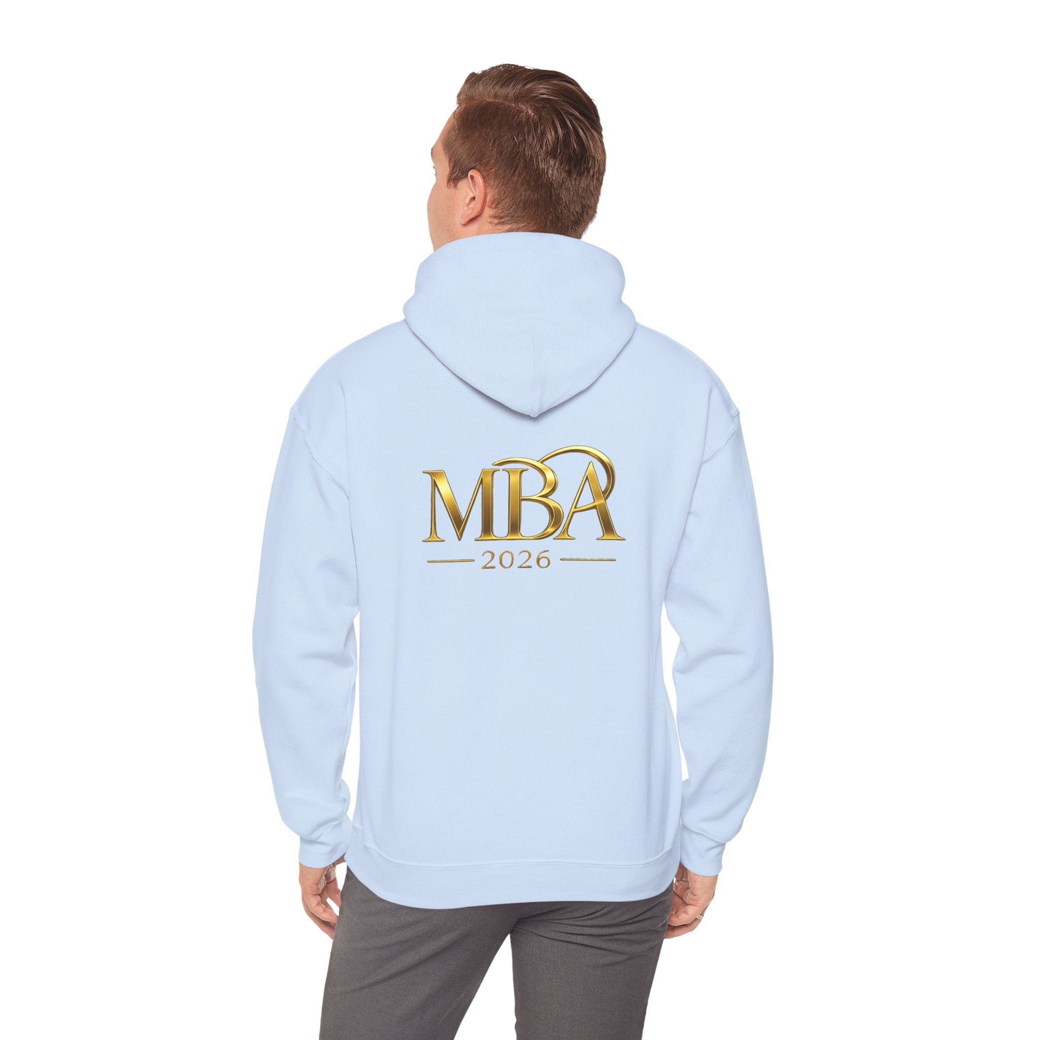 MBA 2026 Gold Logo Hoodie — Graduation/Alumni Commemorative Sweatshirt