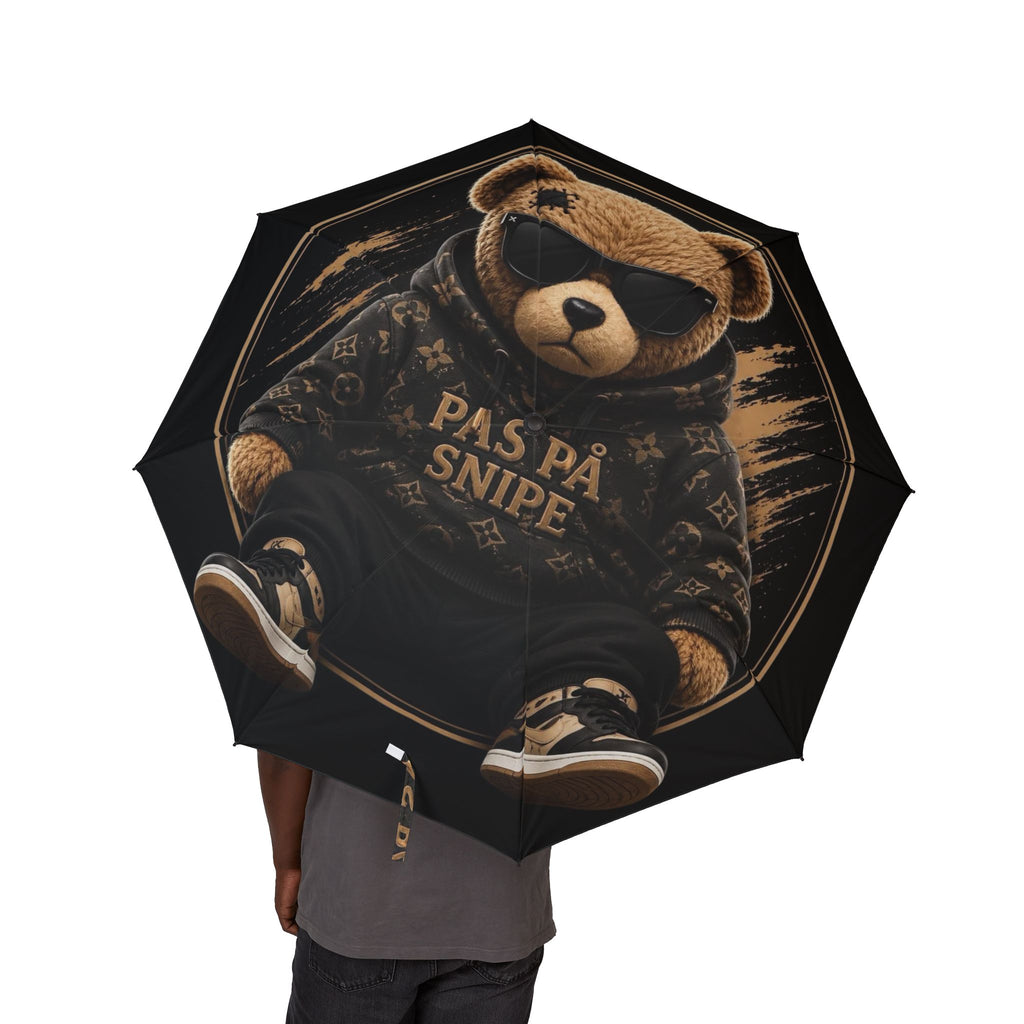 Teddy Bear Sniper Foldable Umbrella - Semi-Automatic Compact Rain Parasol