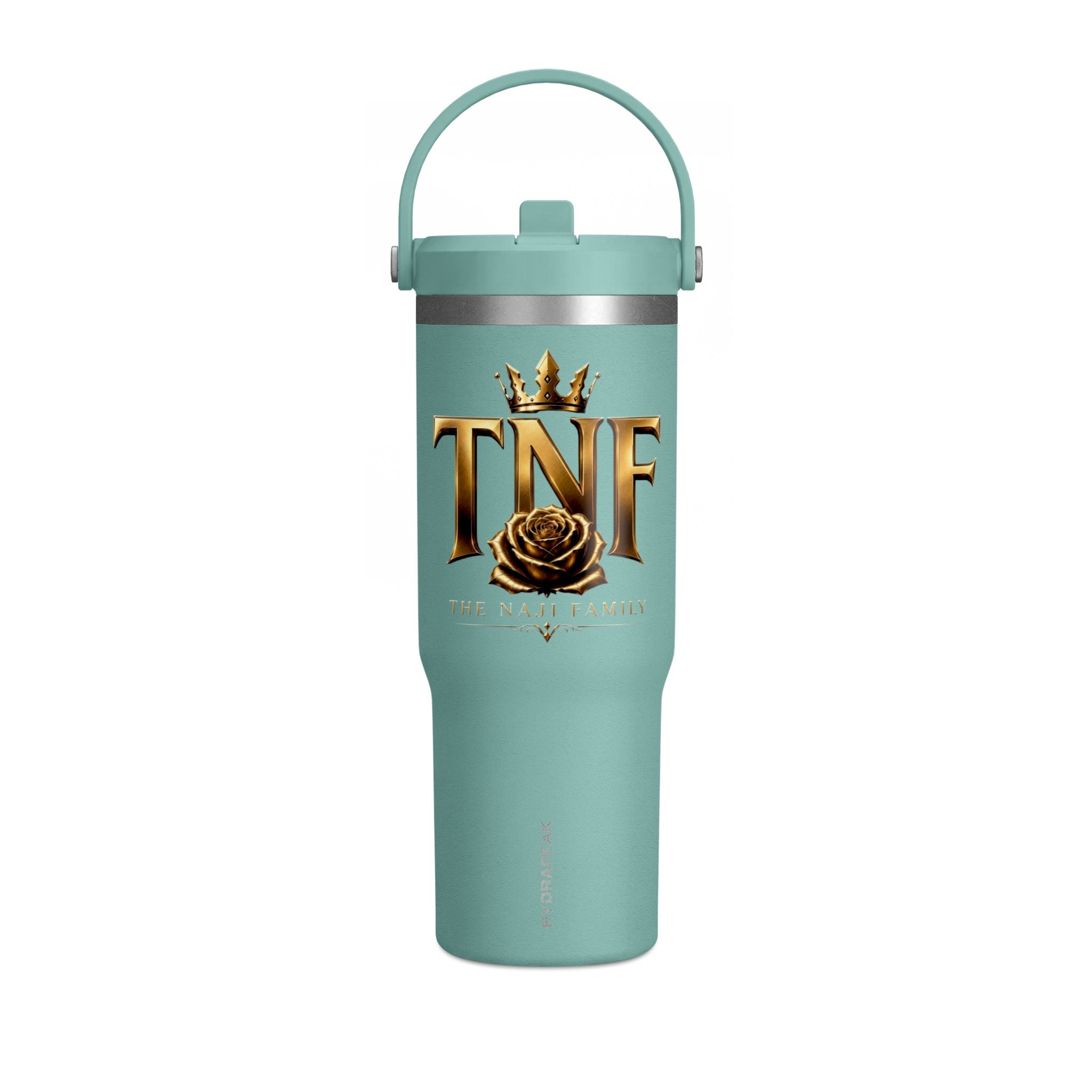 Nomad 32oz Tumbler — TNF 'The Naji Family' Gold Crown & Rose Insulated Travel Cup