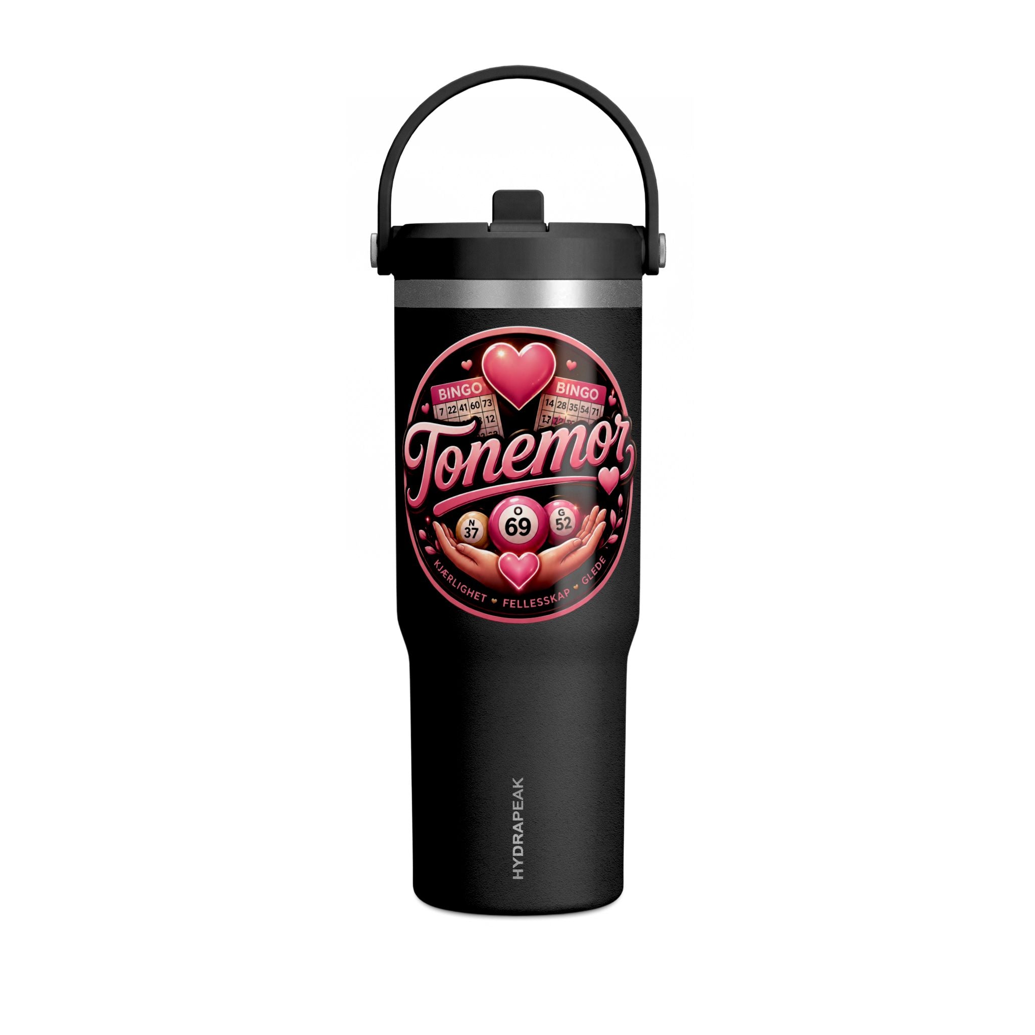 Nomad 32oz Tumbler — Pink Retro Tonemor Heart Logo Travel Mug