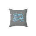 Team Oink Inc. Neon Logo Pillow — Square Decorative Throw Pillow