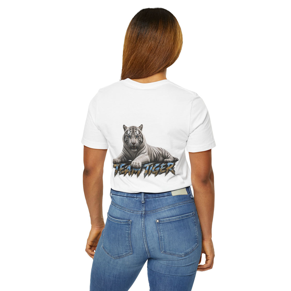 Team Tiger Graphic T-Shirt — White Tiger Illustration Tee