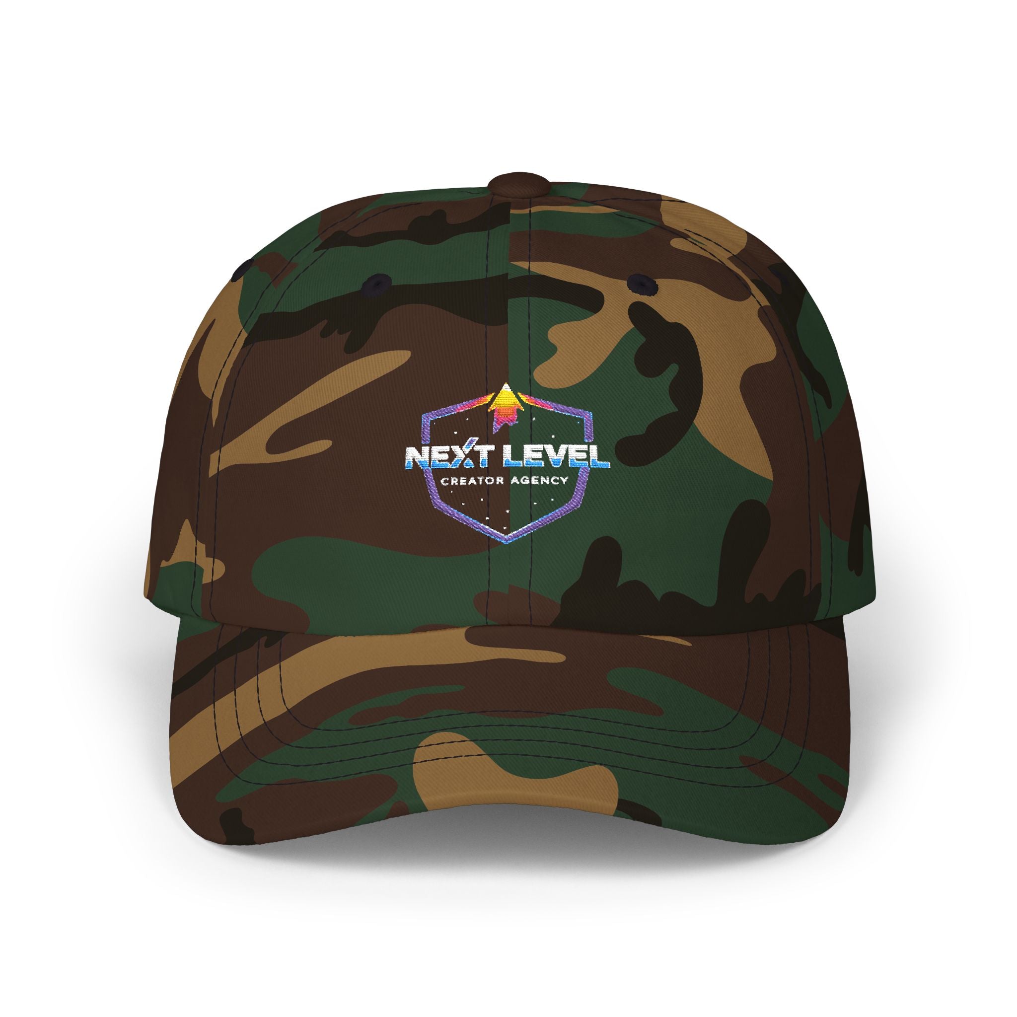 Next Level Gamer Shield Cap | Retro Pixel Gaming Logo