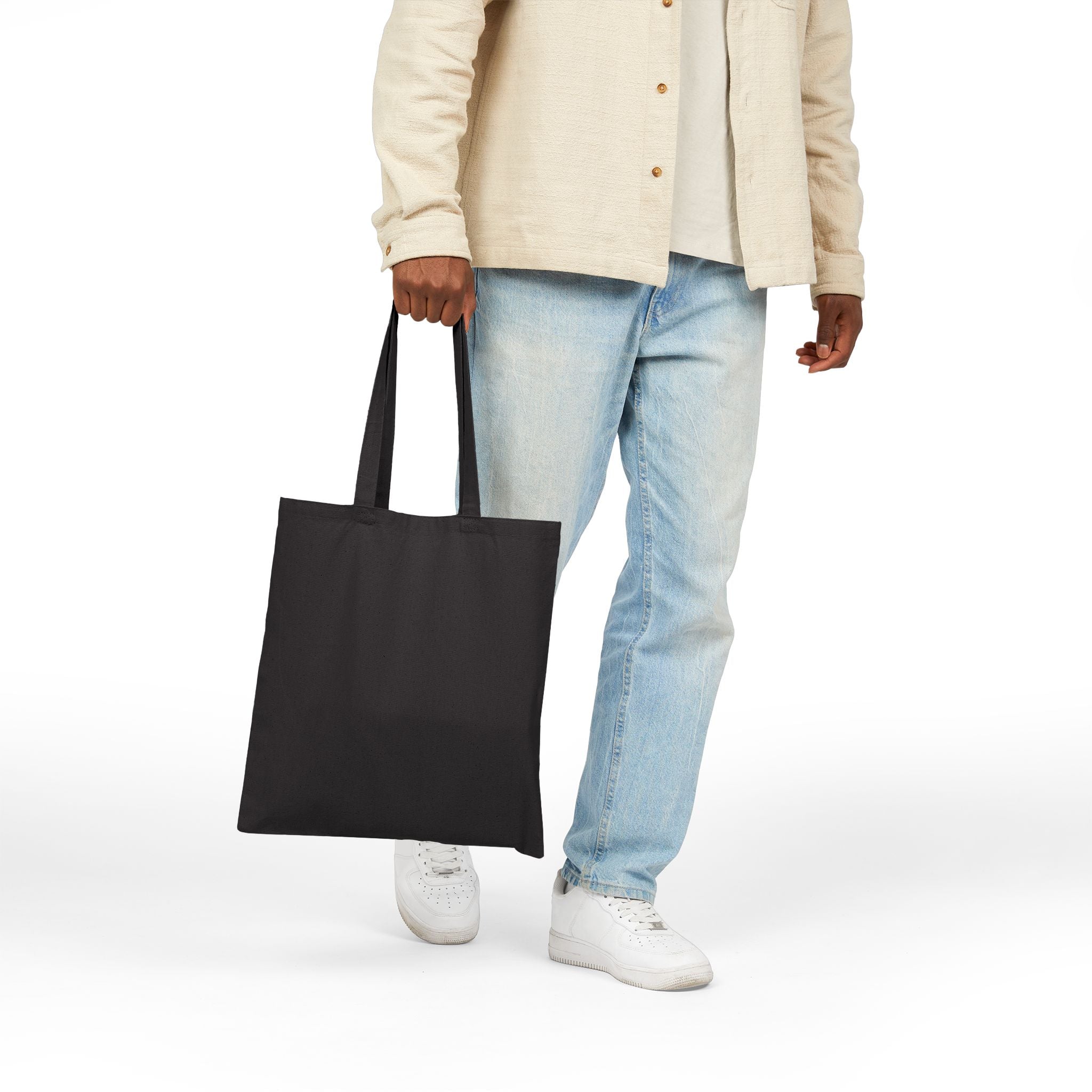 Next Level Tote Bag — Minimal Hexagon Logo with Sunset Accent