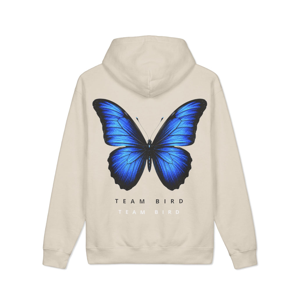 Blue Butterfly 'Team Bird' Hoodie — Graphic Butterfly Pullover