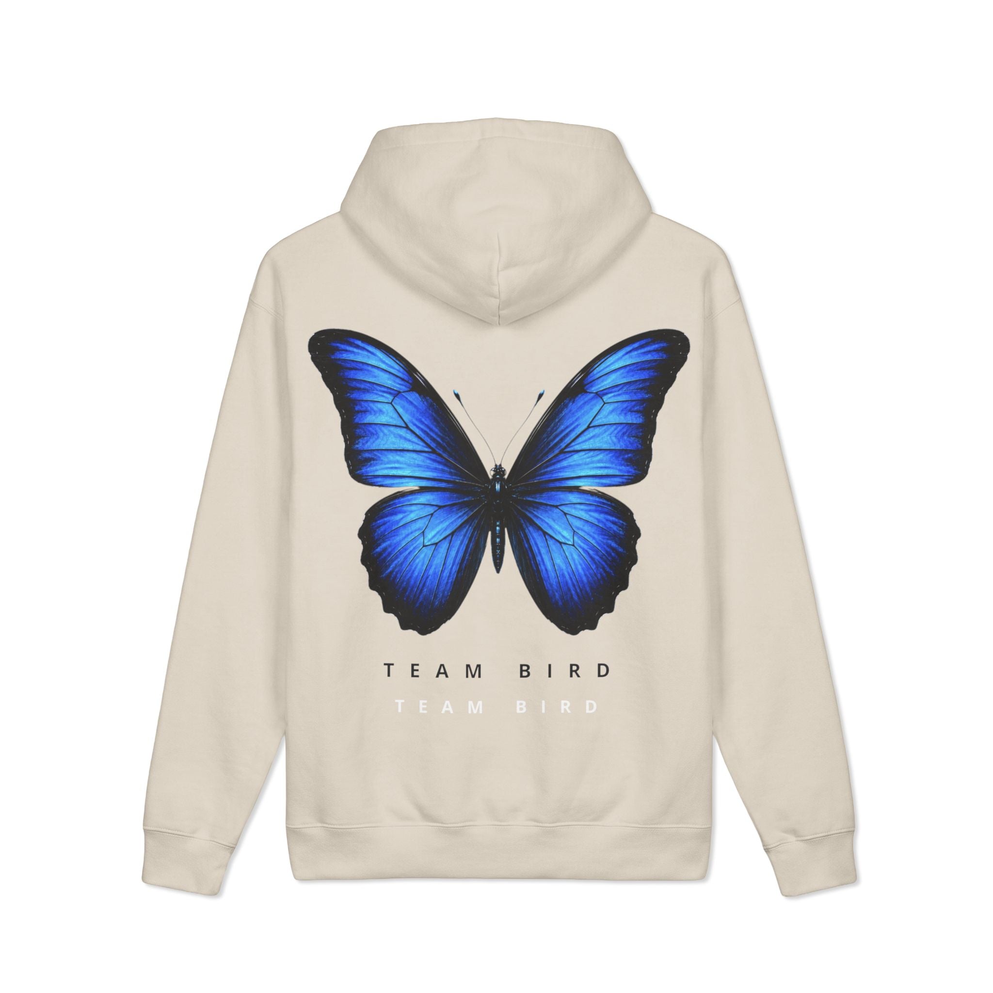 Blue Butterfly 'Team Bird' Hoodie — Graphic Butterfly Pullover