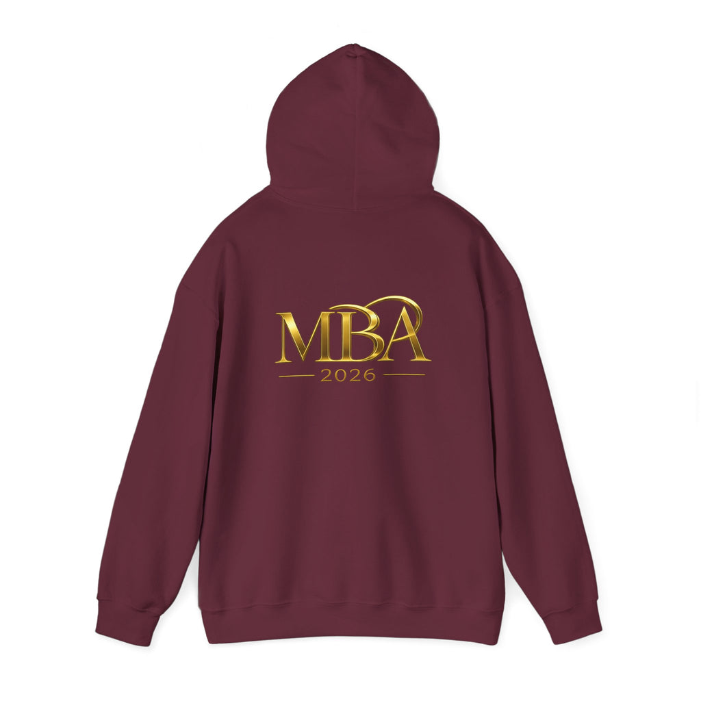 MBA 2026 Gold Logo Hoodie — Graduation/Alumni Commemorative Sweatshirt